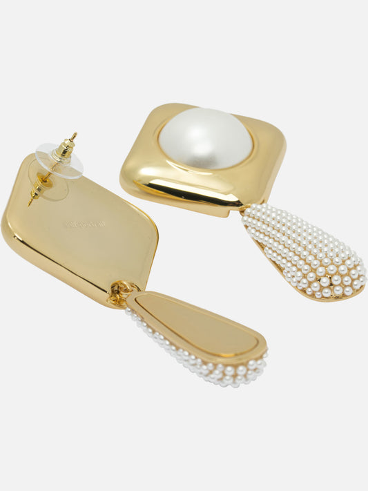 Earrings 80% brass 20% stainless steel - 100% faux pearl  Gold - Self-portrait Women | PLP | VIETTI Online Store | 2
