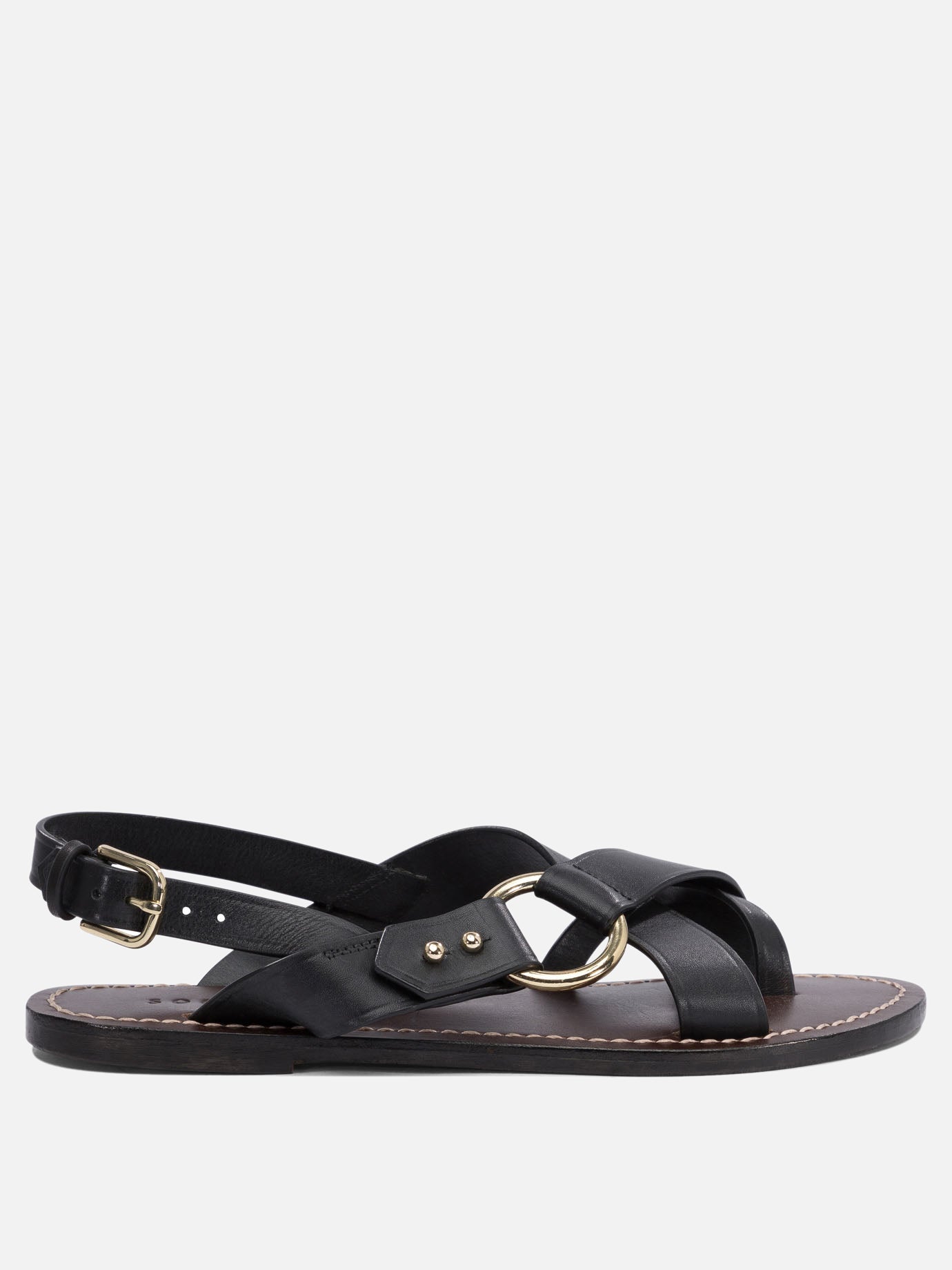 Sandali bassi 100% leather - 100% leather  Nero - Soeur Donna | PDP | VIETTI Online Store | Zoom-Modal
