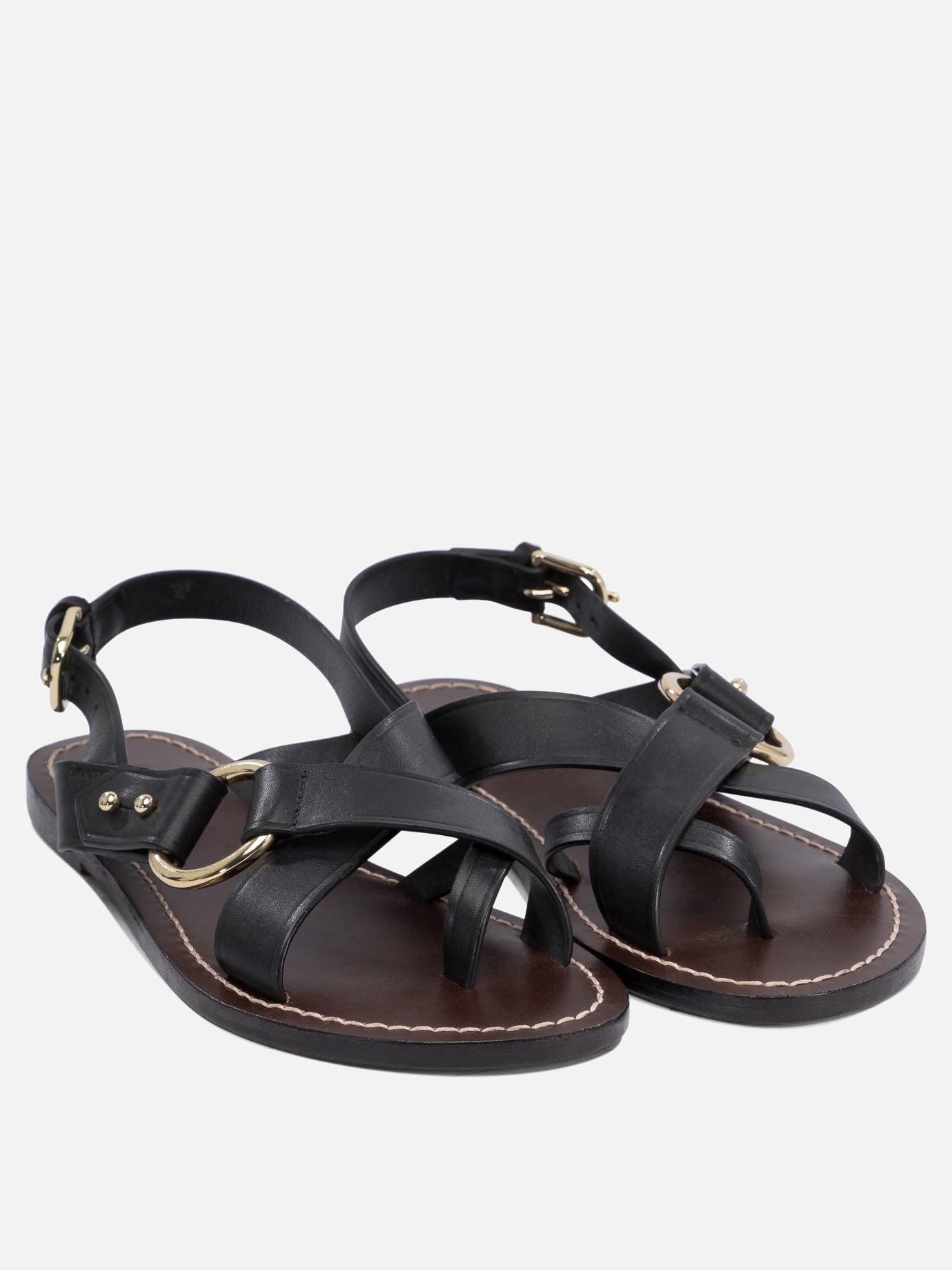 Sandali bassi 100% leather - 100% leather  Nero - Soeur Donna | PDP | VIETTI Online Store | thumbnail_2