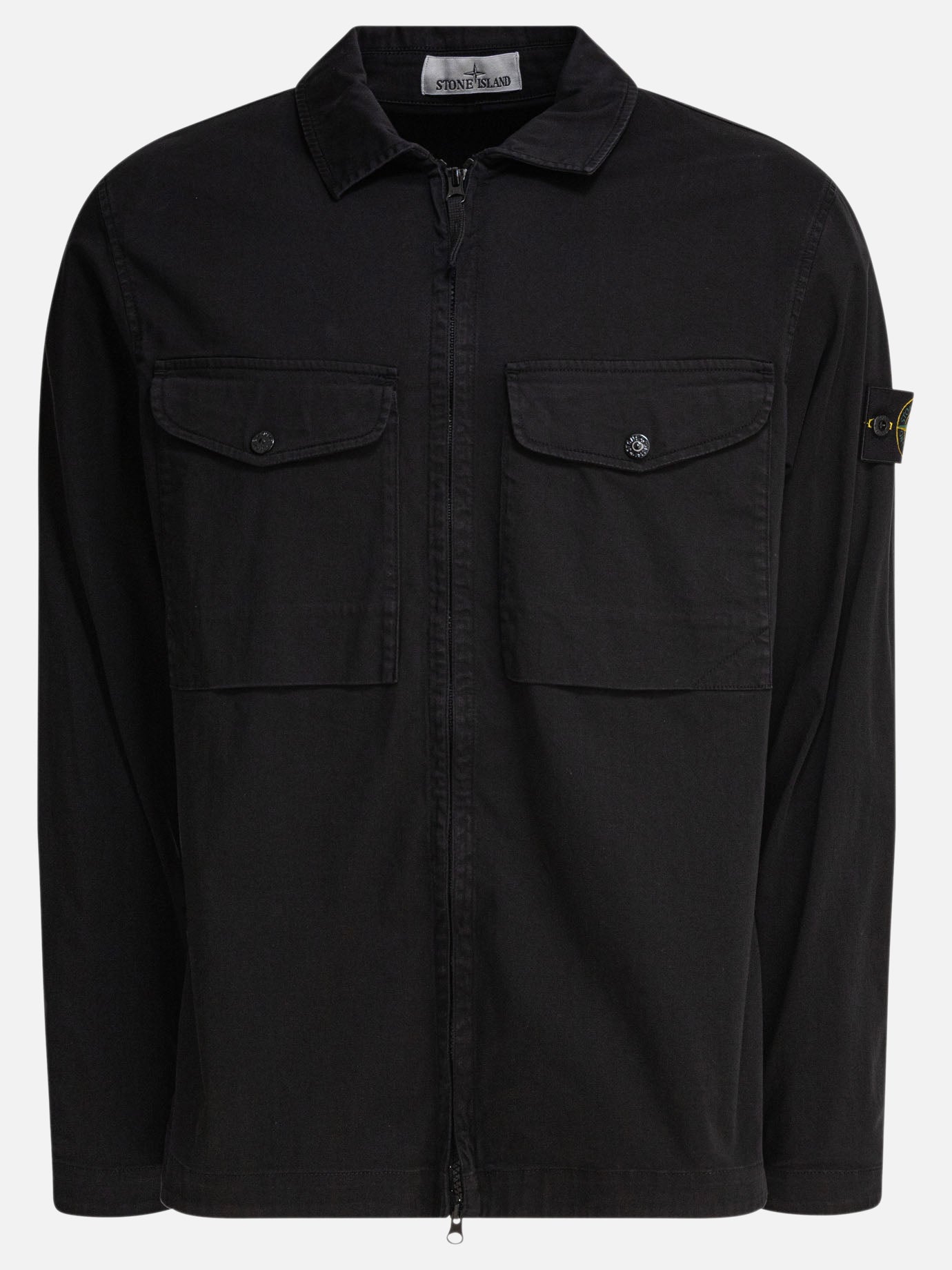 Giacche overshirt Logo  Nero - Stone Island Uomo | PDP | VIETTI Online Store | Zoom-Modal
