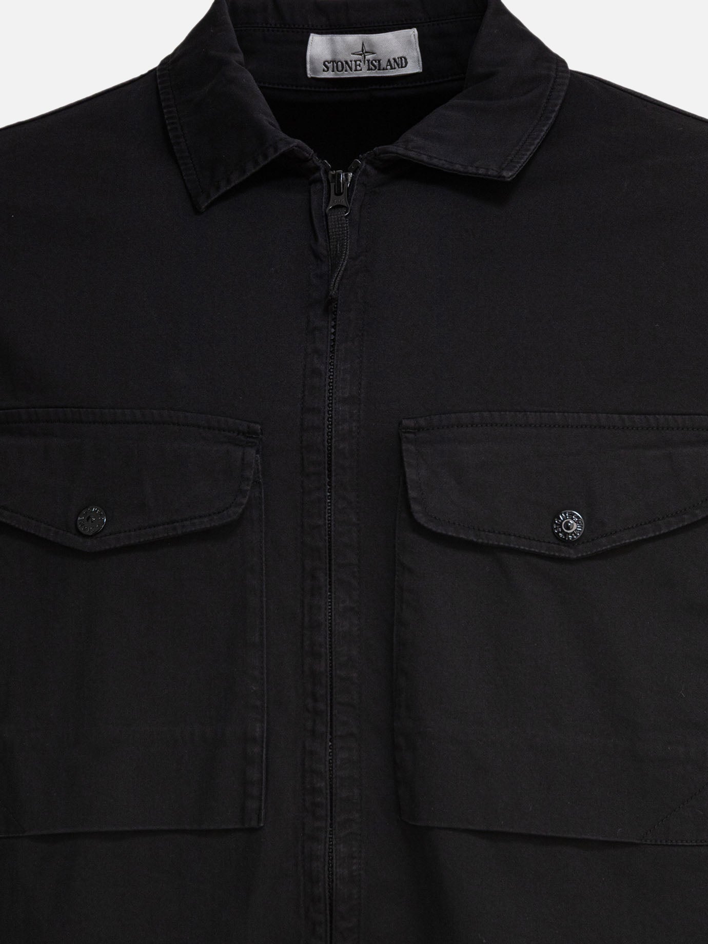 Giacche overshirt Logo  Nero - Stone Island Uomo | PDP | VIETTI Online Store | thumbnail_3