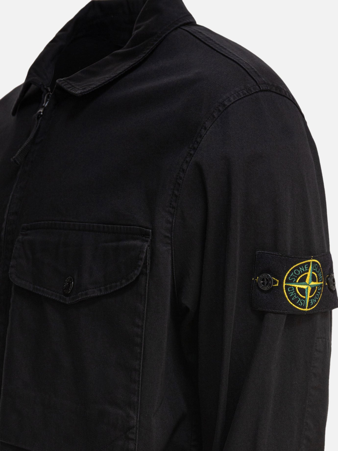 Giacche overshirt Logo  Nero - Stone Island Uomo | PDP | VIETTI Online Store | thumbnail_4