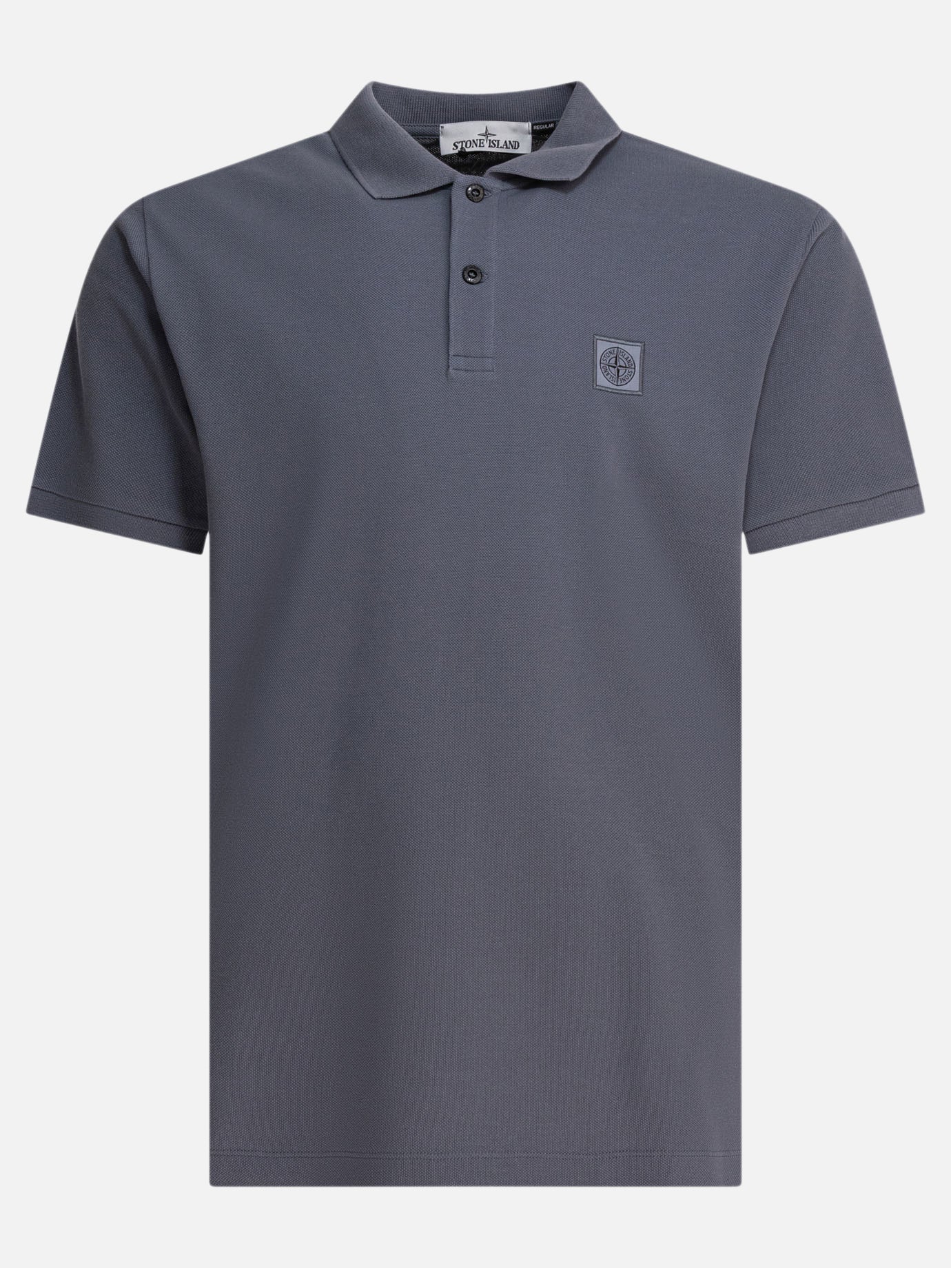 Stone Island Polo in piquet di cotone biologico 17662344_XL Blue thumbnail_1