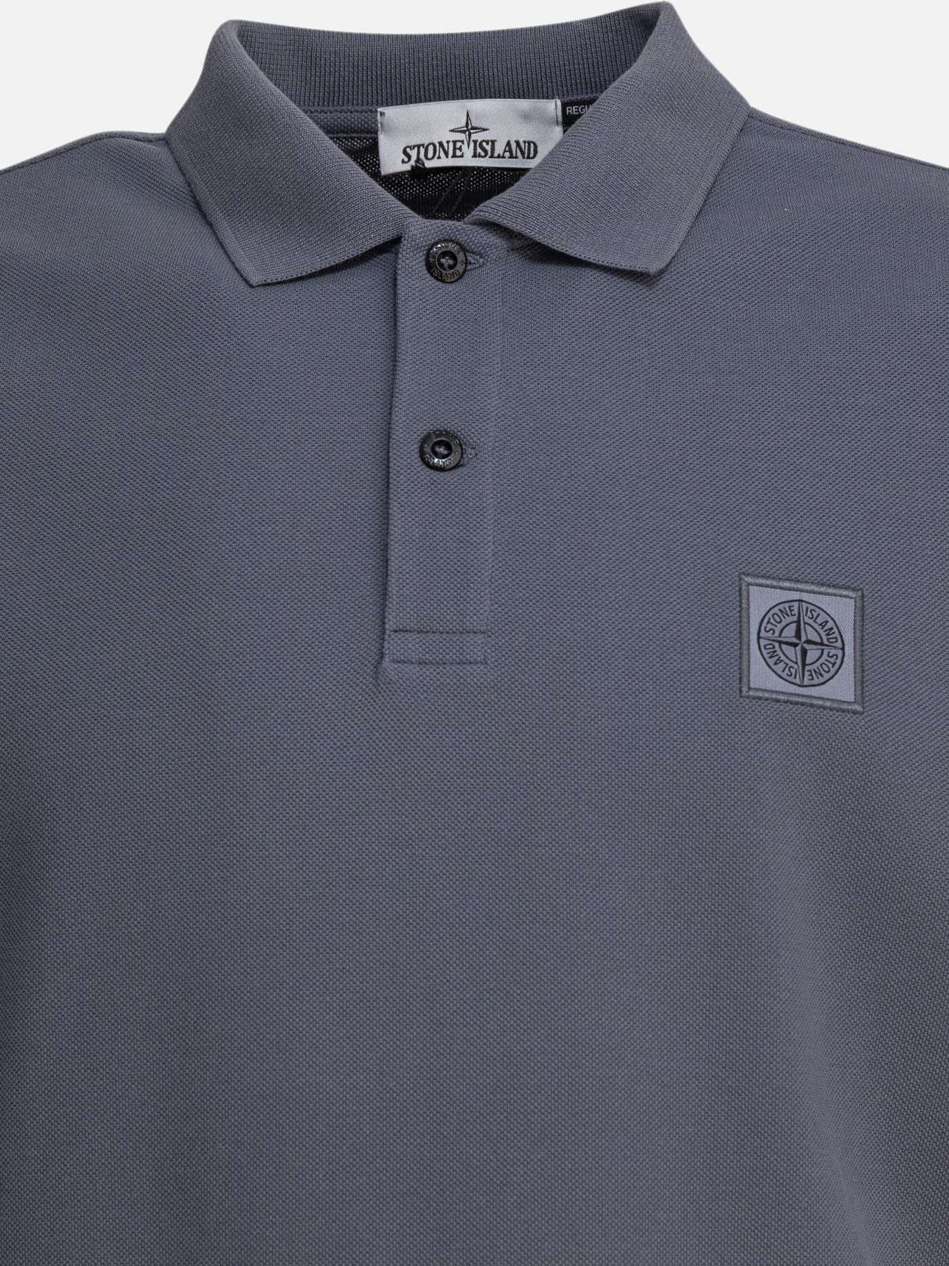 Stone Island Polo in piquet di cotone biologico 17662344_XL Blue thumbnail_3