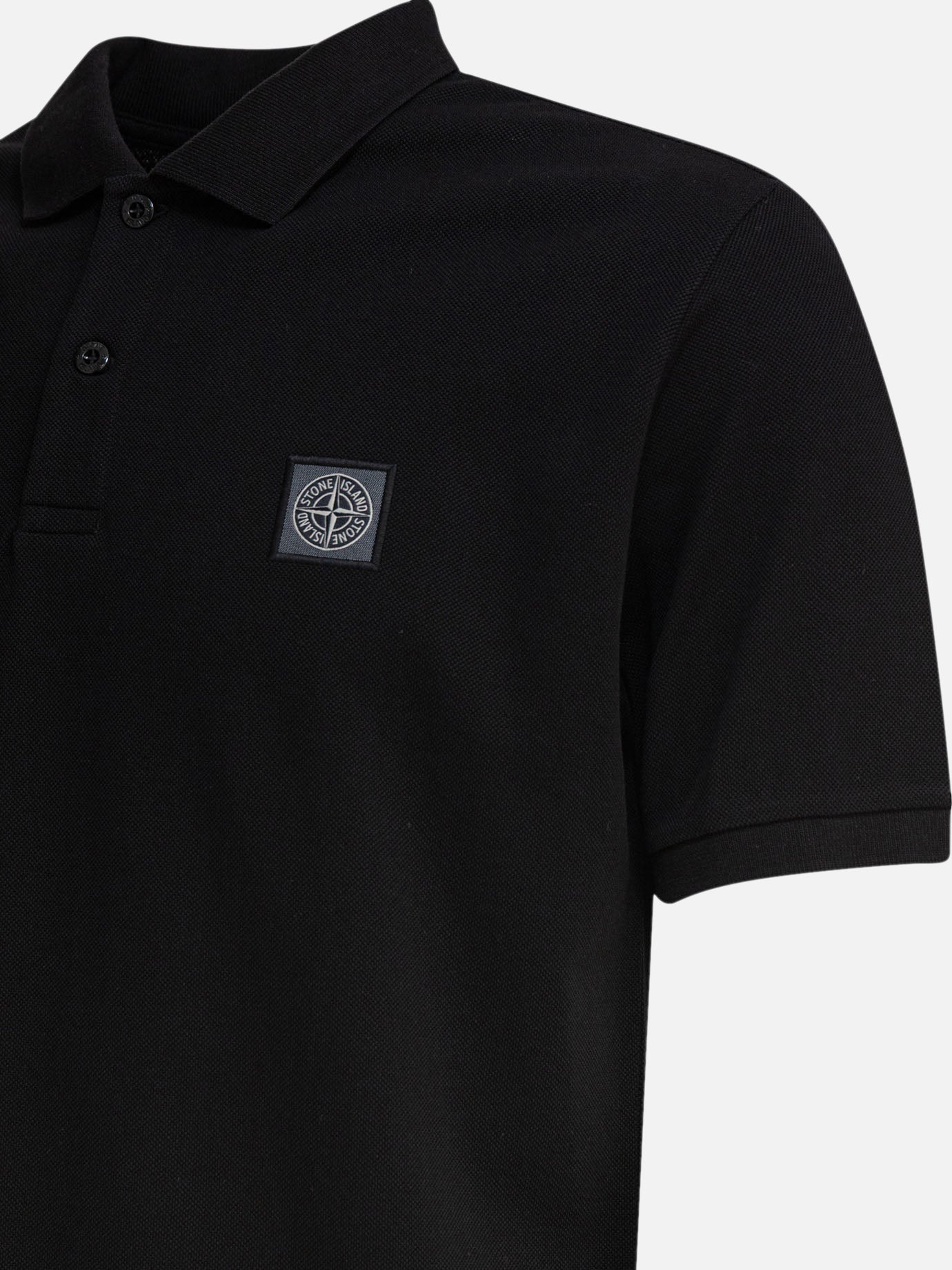 Polo shirts with buttons Logo  Black - Stone Island Men | PDP | VIETTI Online Store | Zoom-Modal_4
