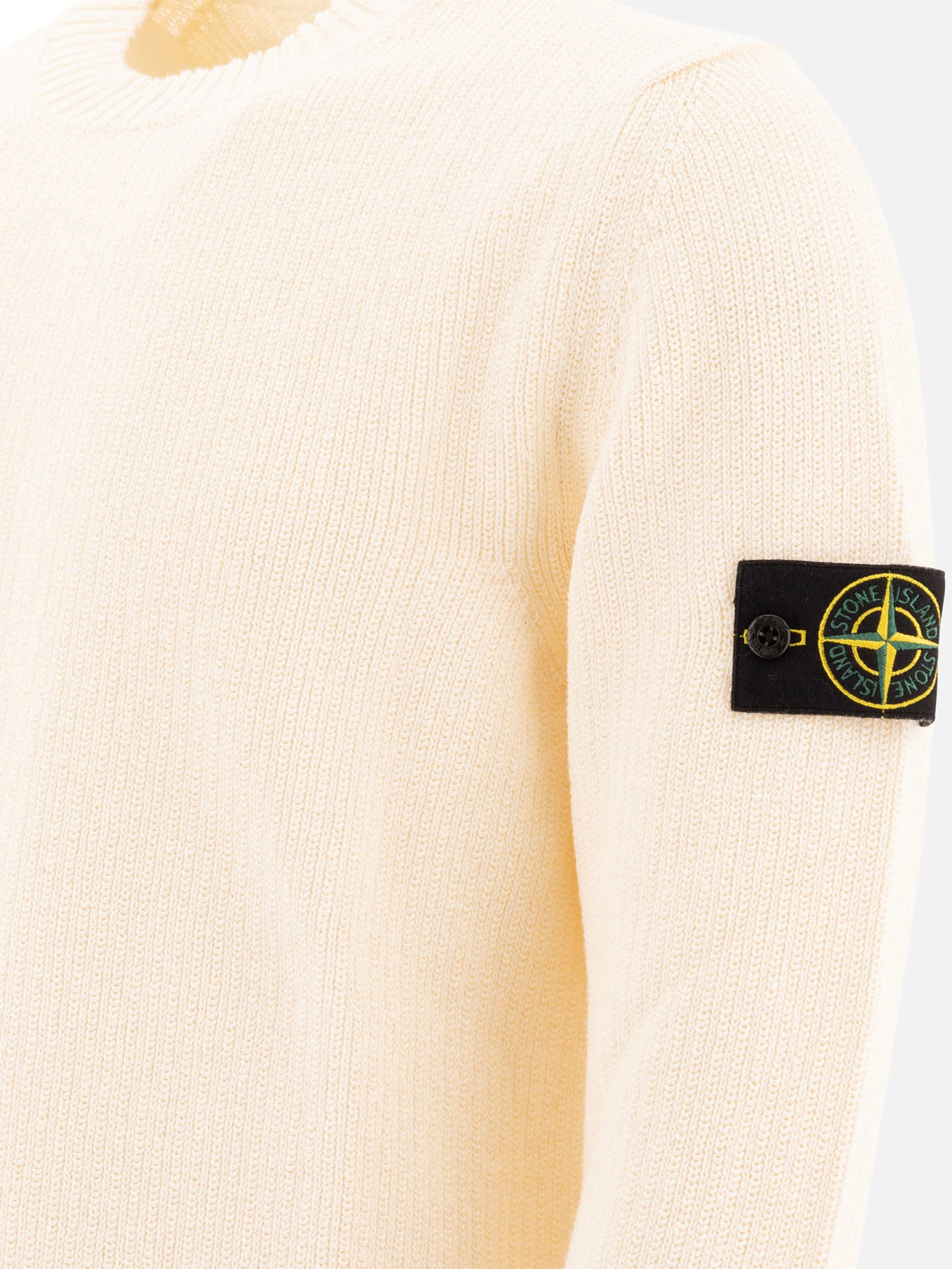 Stone Island Raw hand organic cotton crewneck sweater 10422138_M White thumbnail_4