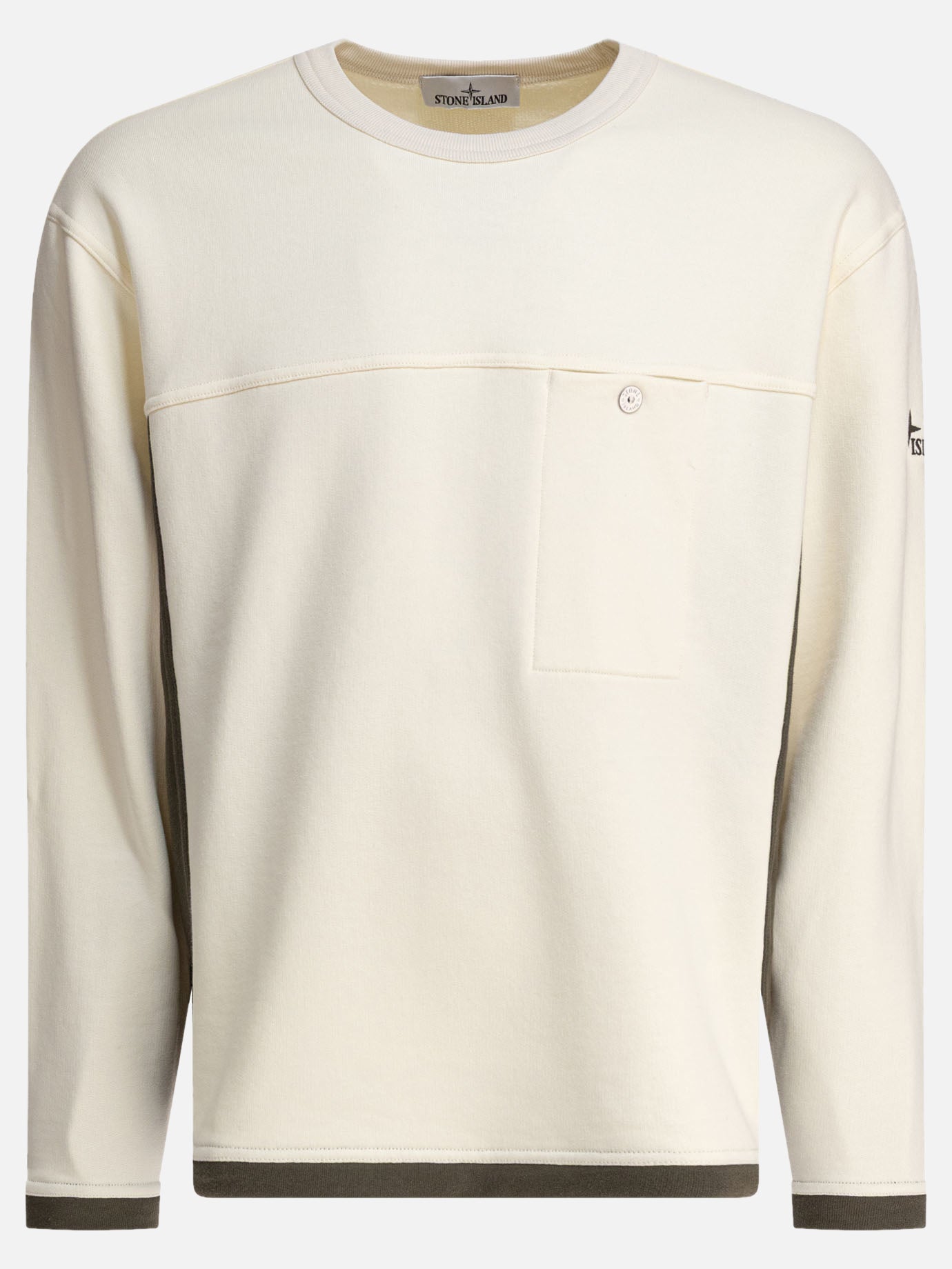 Crewnecks Logo  White - Stone Island Men | PDP | VIETTI Online Store | Zoom-Modal
