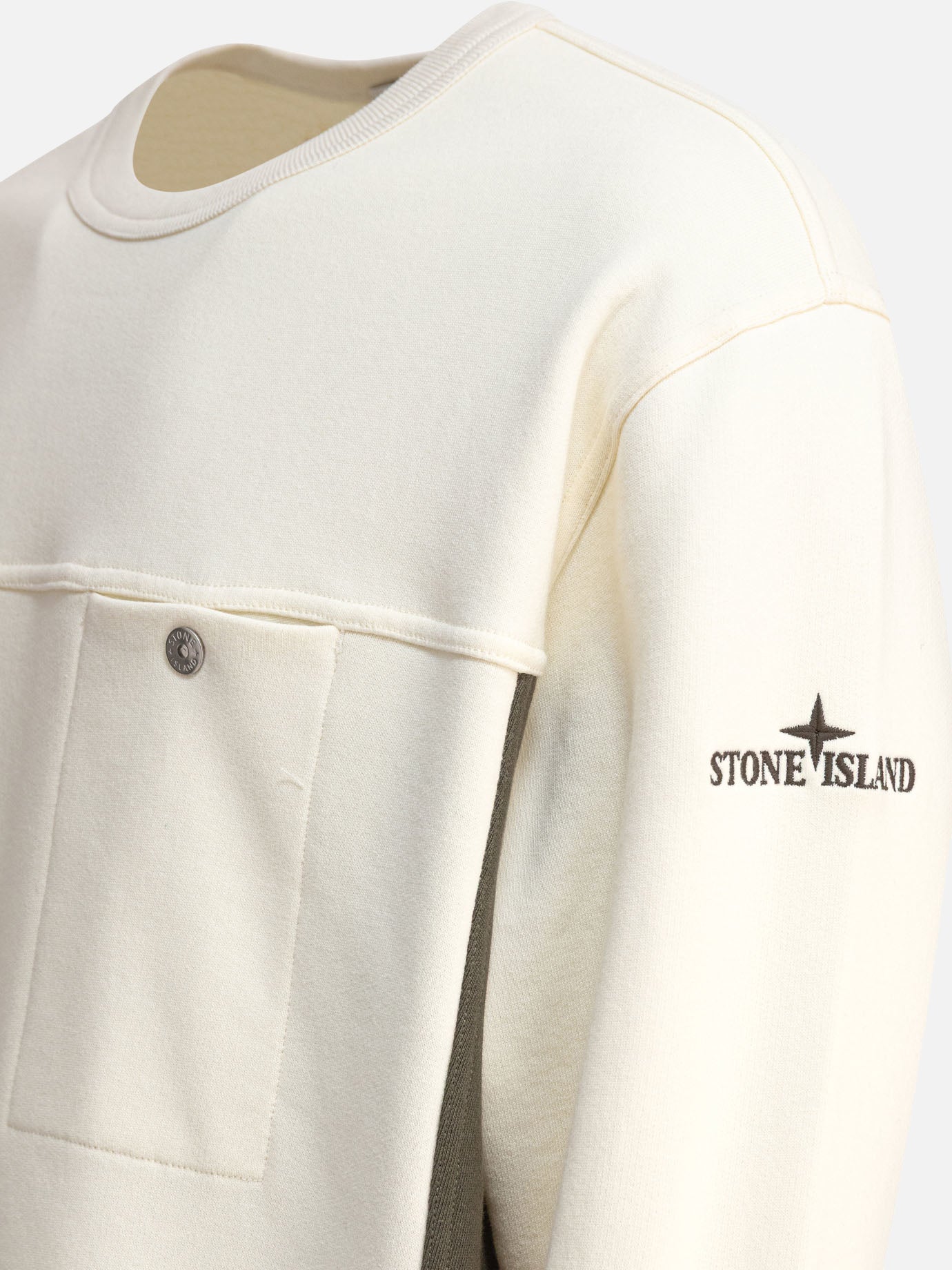 Crewnecks Logo  White - Stone Island Men | PDP | VIETTI Online Store | thumbnail_4