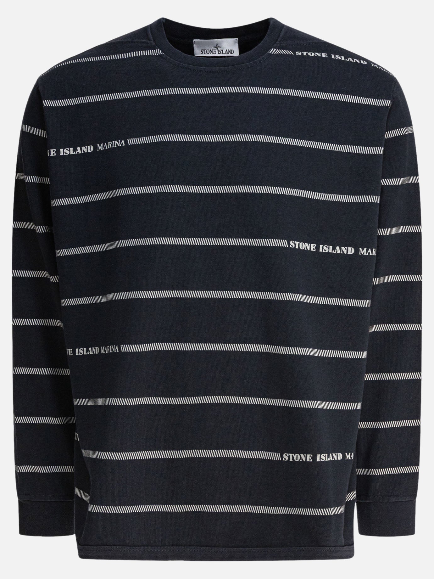 Stone Island Felpa girocollo in jersey di cotone 10525518_XL Blue thumbnail_1