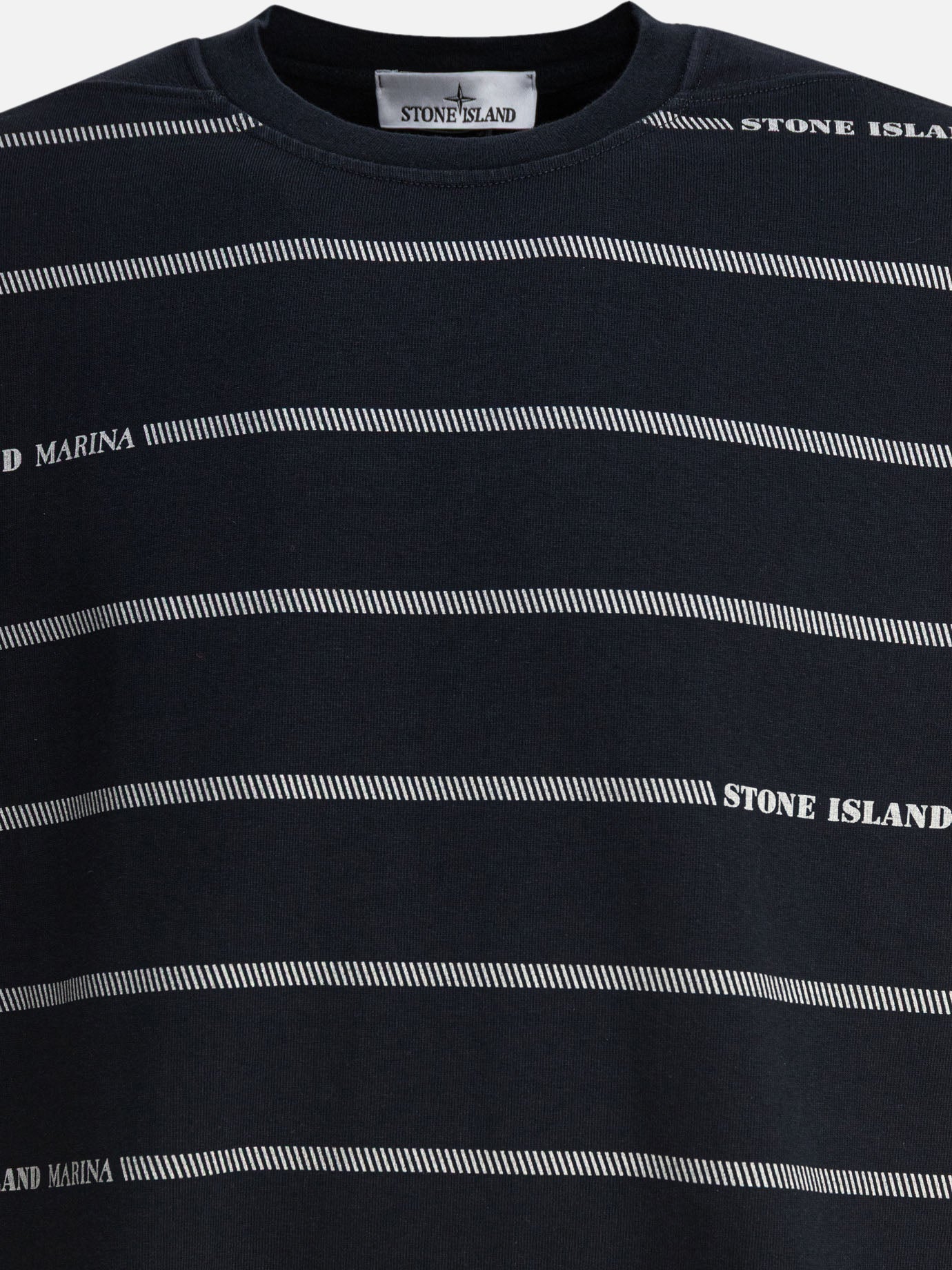 Stone Island Felpa girocollo in jersey di cotone 10525518_XL Blue thumbnail_3