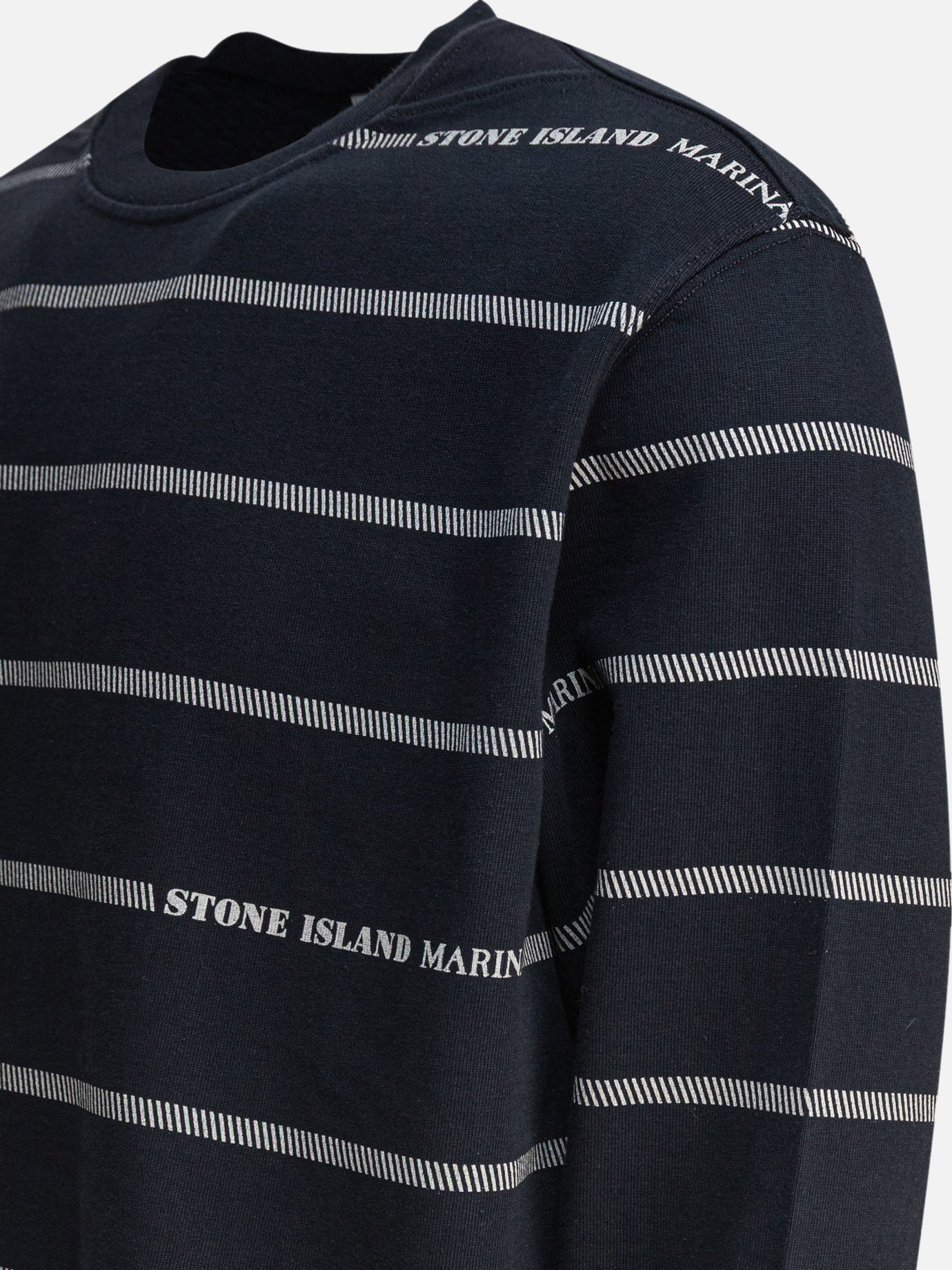 Stone Island Felpa girocollo in jersey di cotone 10525518_XL Blue thumbnail_4