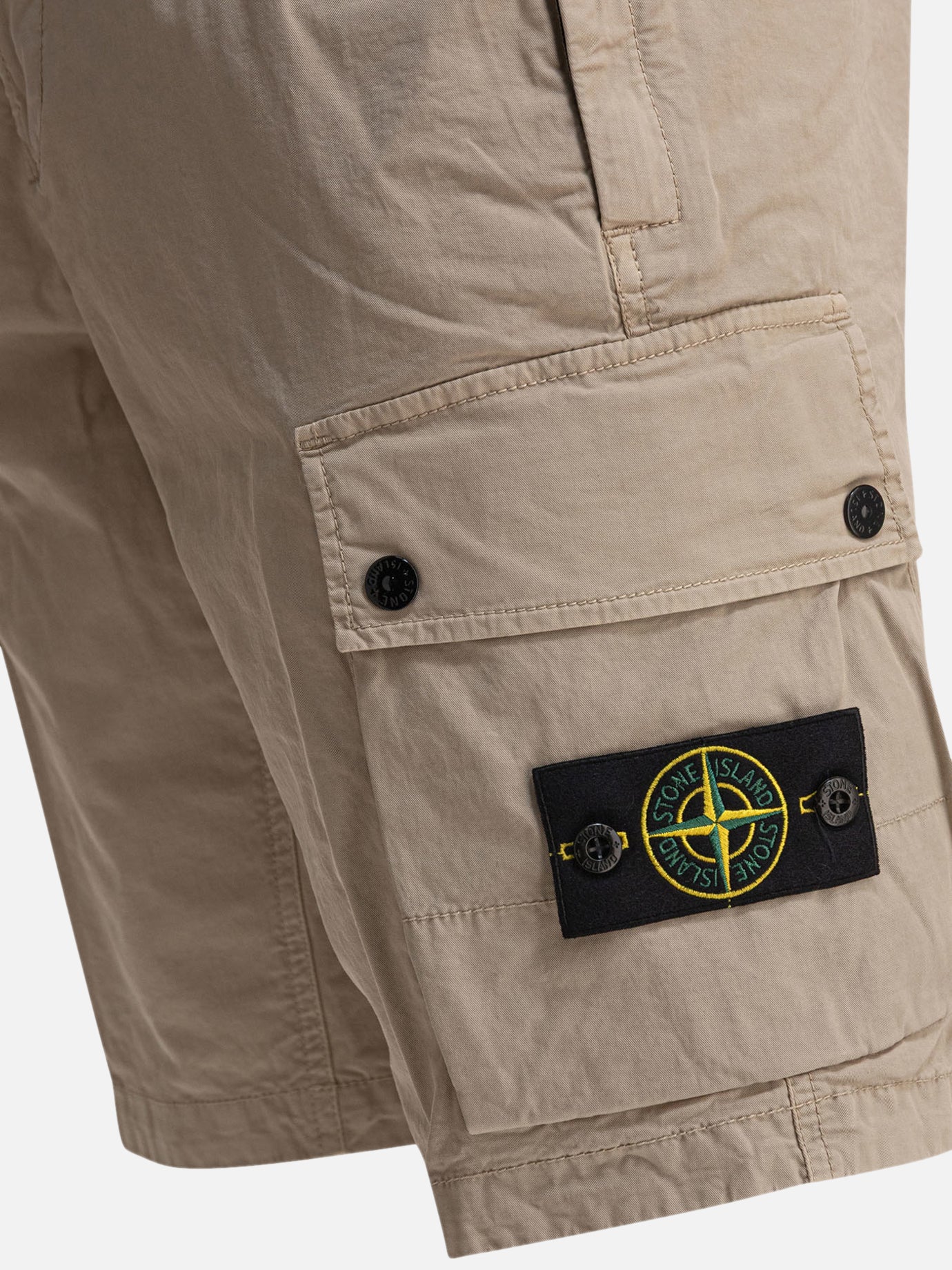 Stone Island Supima® cotton twill cargo bermuda shorts 29209096_30 Beige thumbnail_4