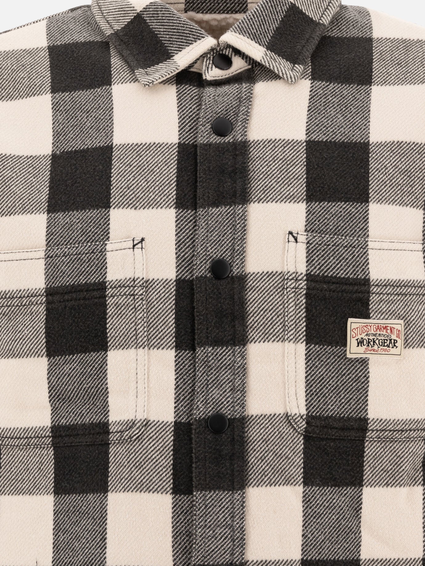 Stüssy &quot;Check&quot; overshirt 13632407_S Black thumbnail_3