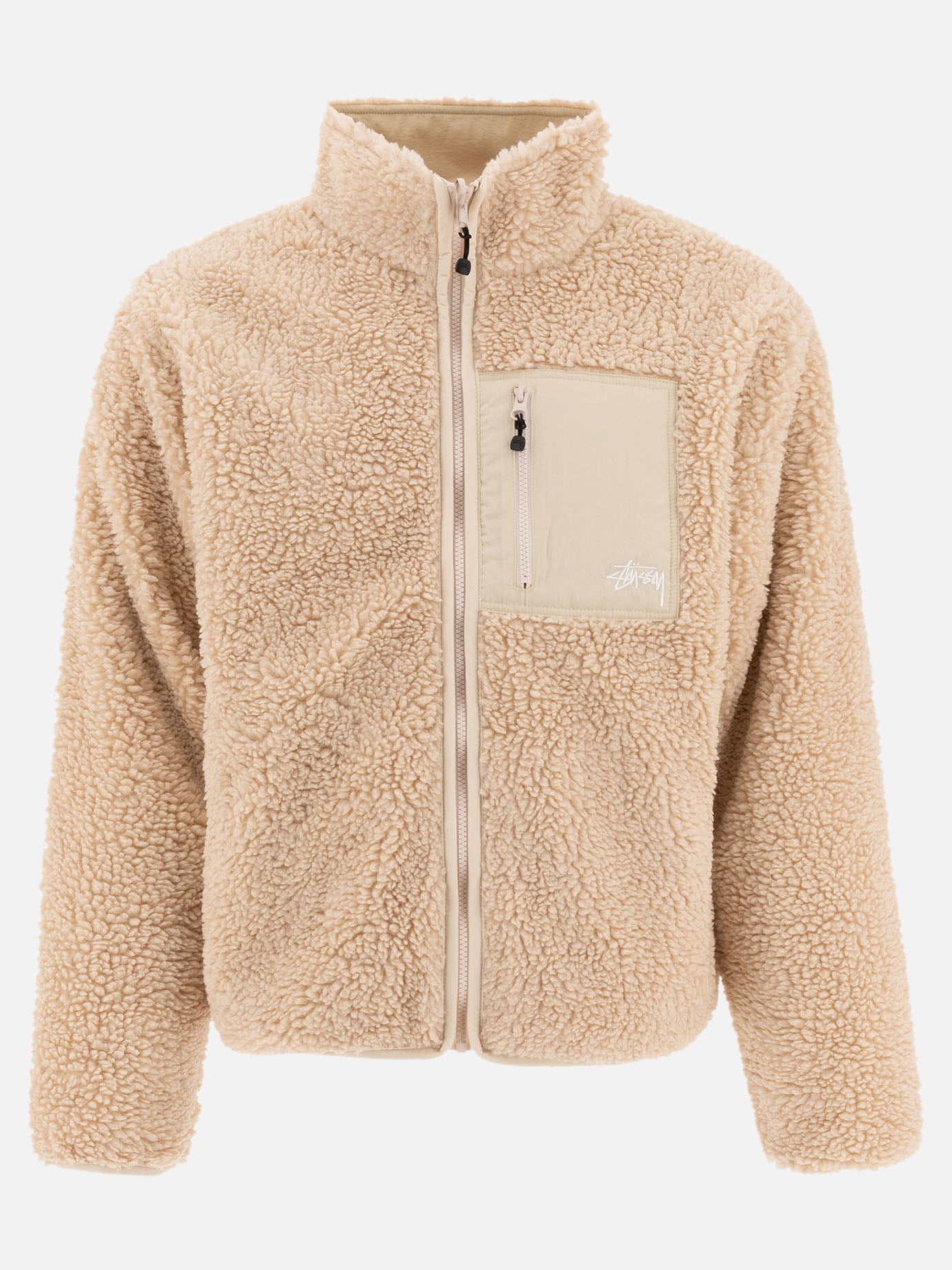 Stüssy &quot;Sherpa&quot; reversible jacket 16864776_S Beige thumbnail_1