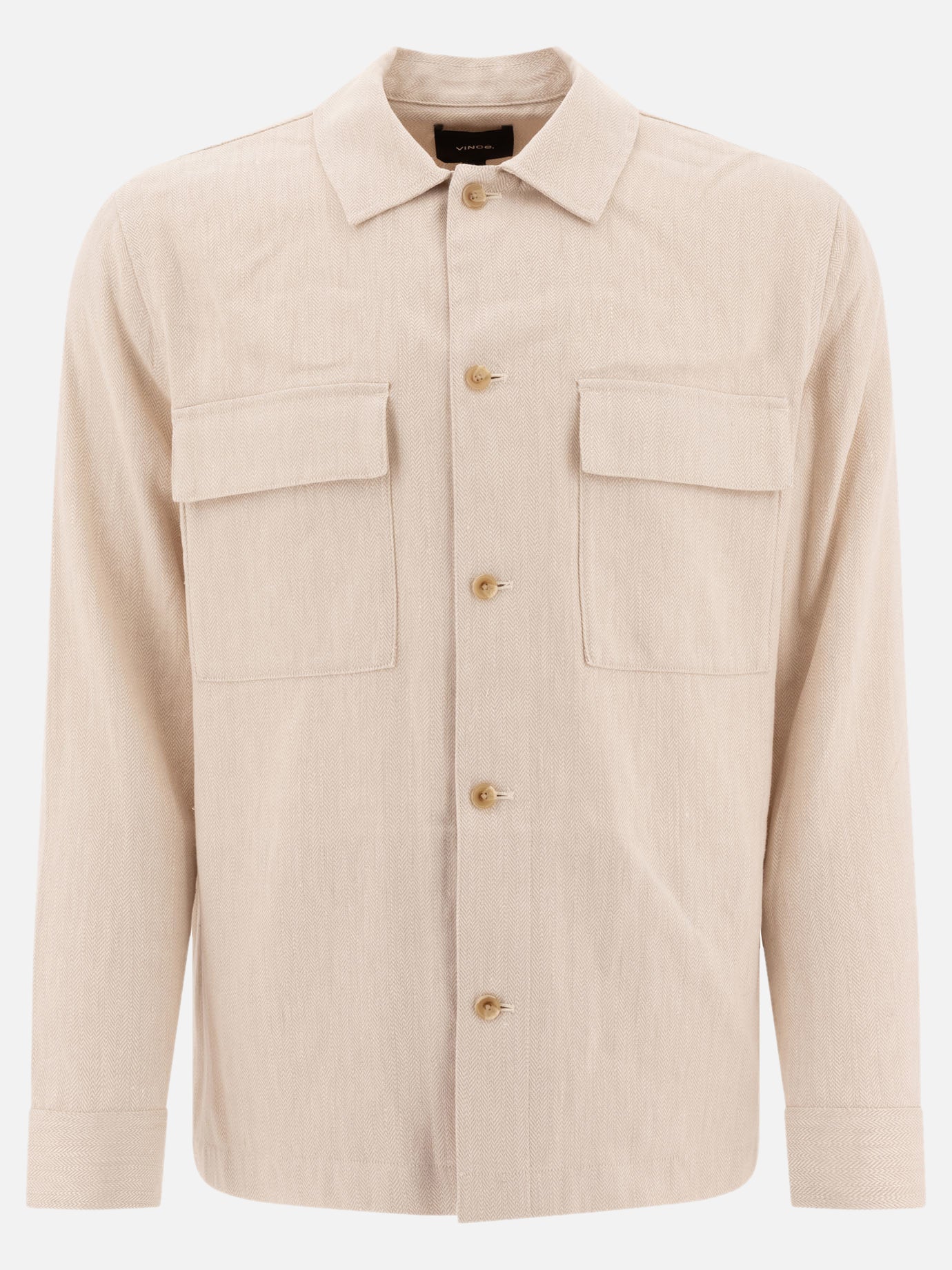 Vince Overshirt in lino 11115958_S Beige thumbnail_1