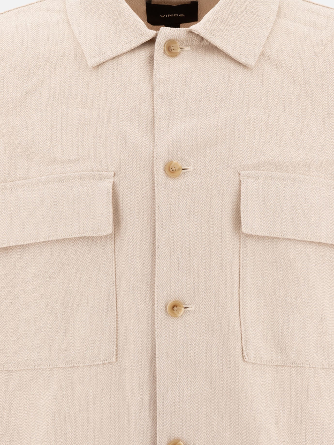 Vince Overshirt in lino 11115958_S Beige thumbnail_3
