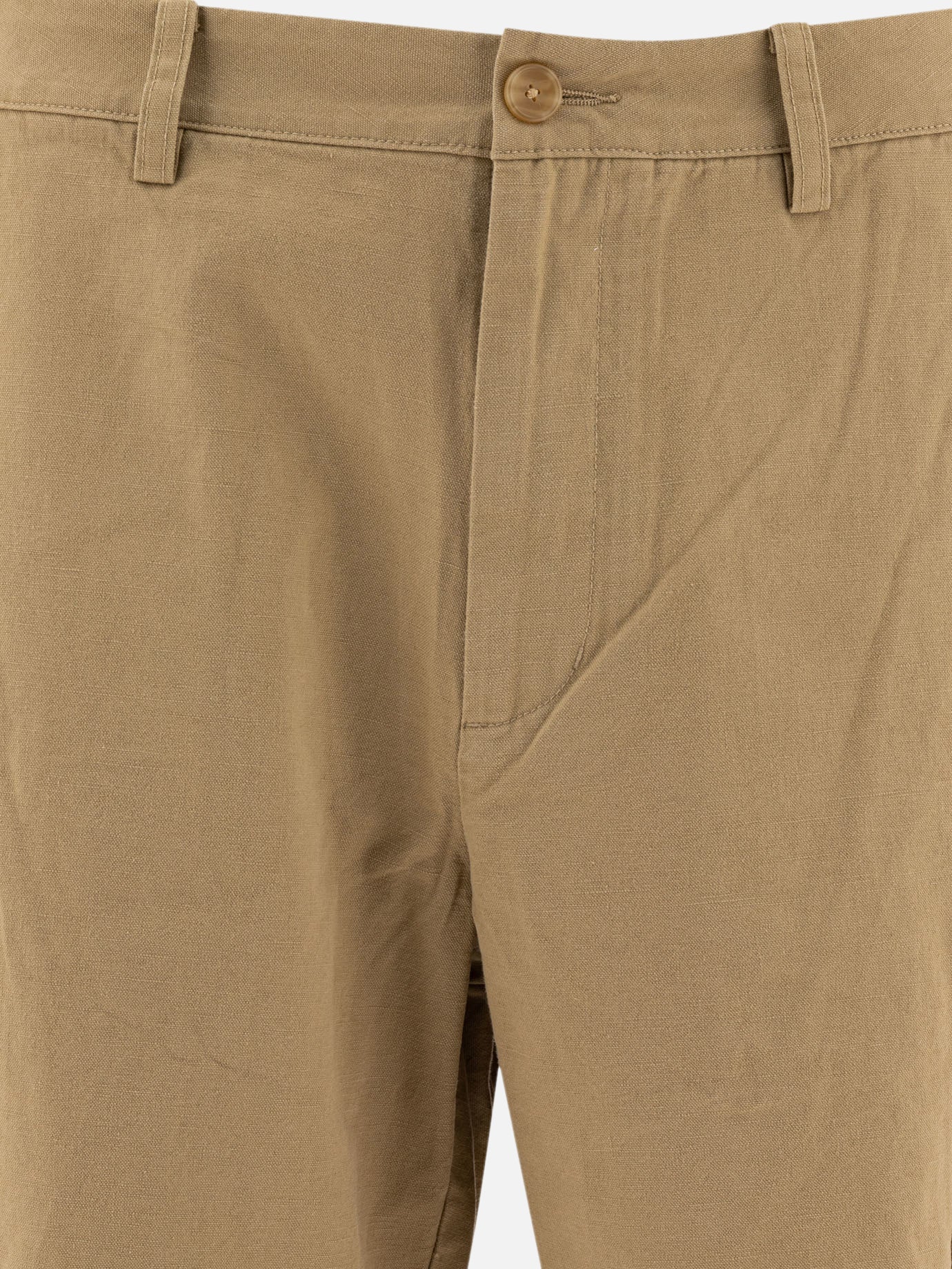 Cotton and linen cargo shorts