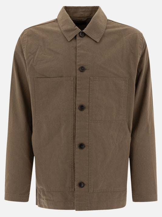Vince Giacca utility in cotone e lino 10543522_S Green 1