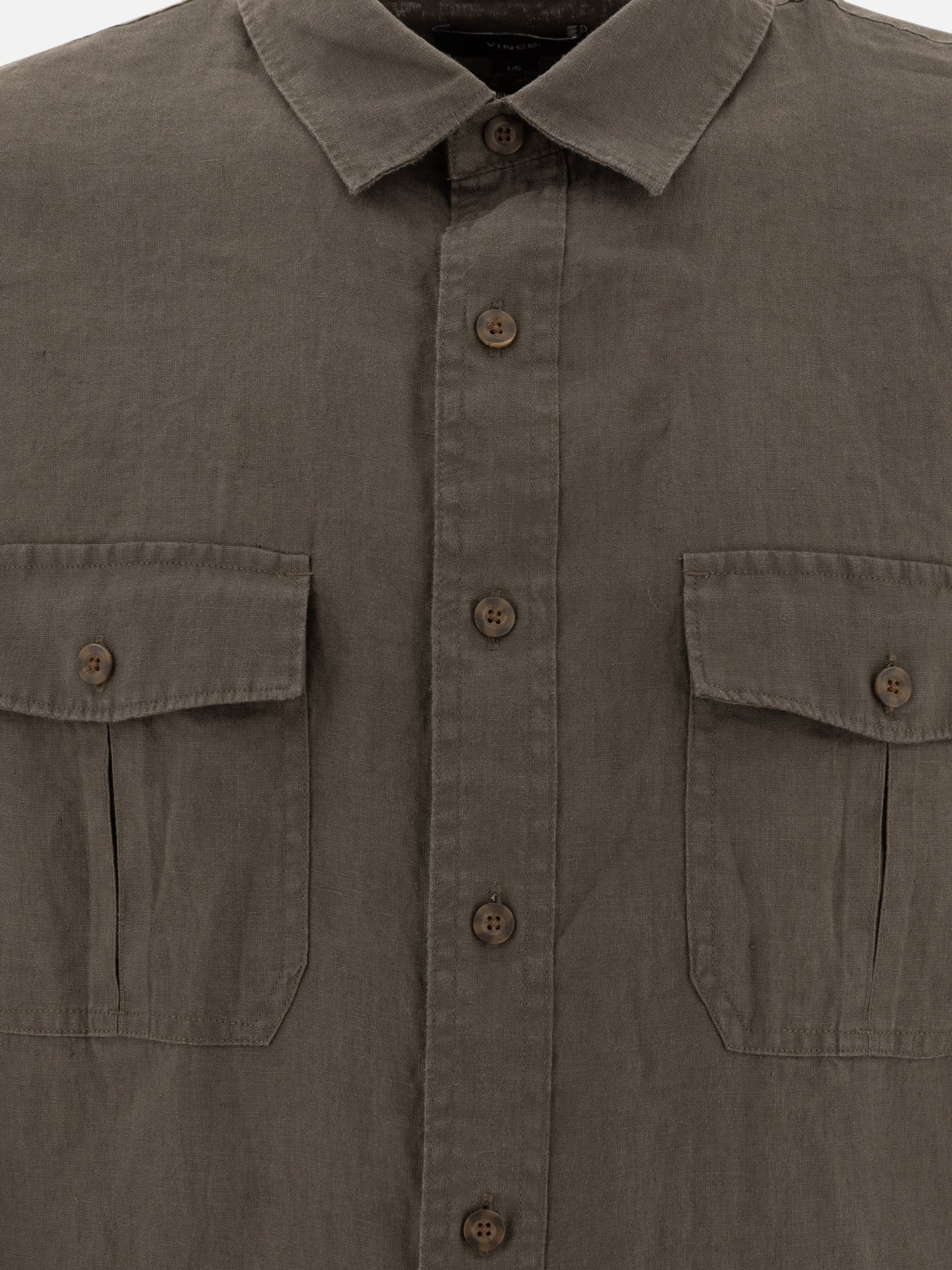 Vince Camicia &quot;Utility&quot; in lino 17502987_S Green thumbnail_3