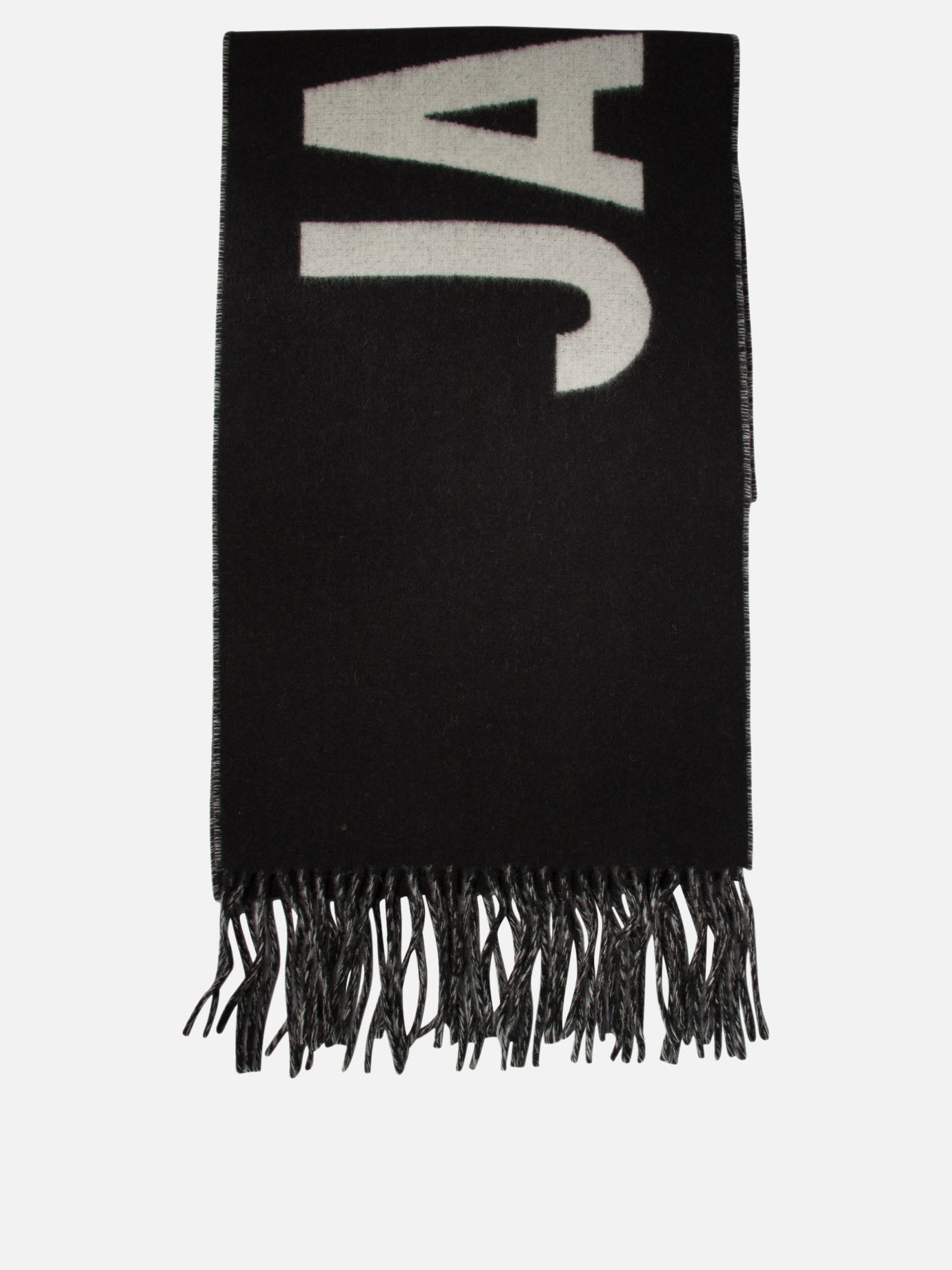Fringed scarves 100% wool  Black - Jacquemus Men | PDP | VIETTI Online Store | thumbnail