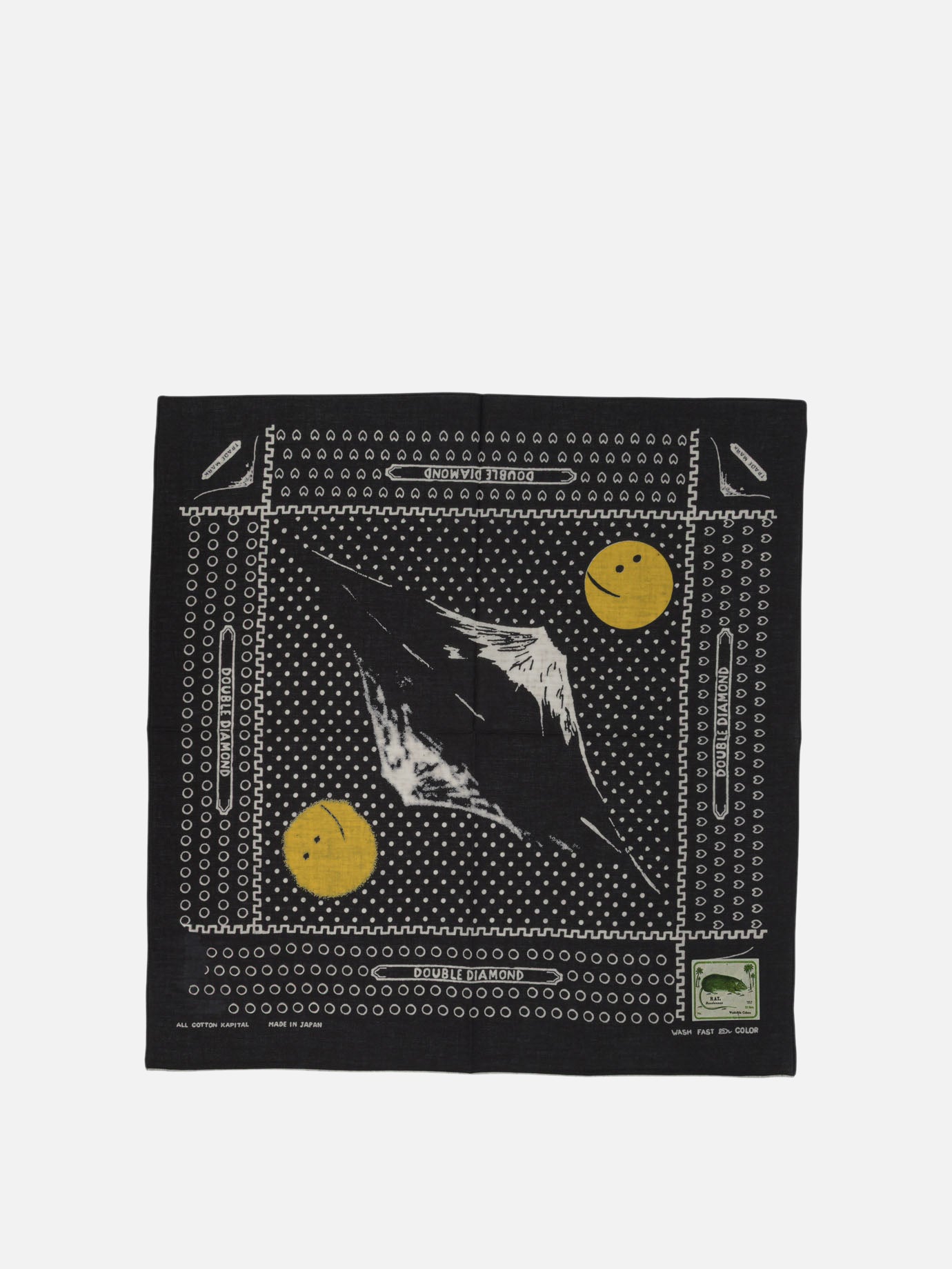 KAPITAL Foulard &quot;Fastcolor Selvedge&quot; 26784683_UNI Black thumbnail_1