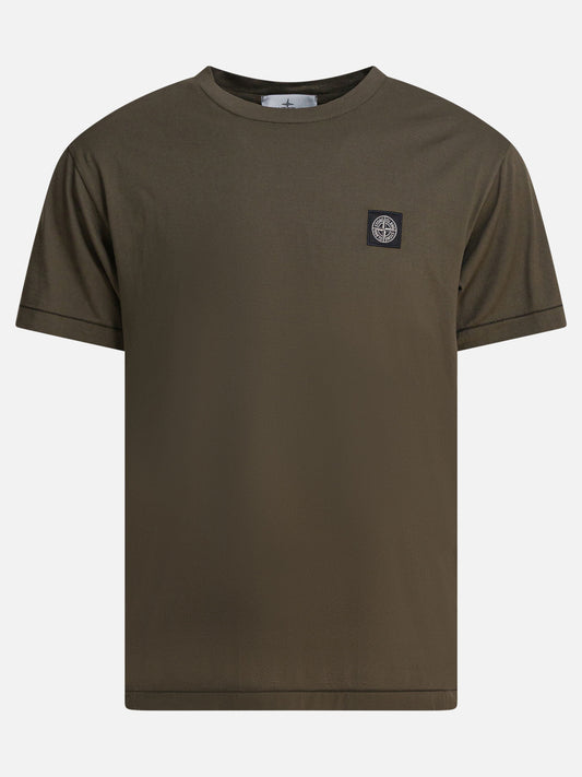 T-shirt girocollo Logo  Verde - Stone Island Uomo | PLP | VIETTI Online Store 
