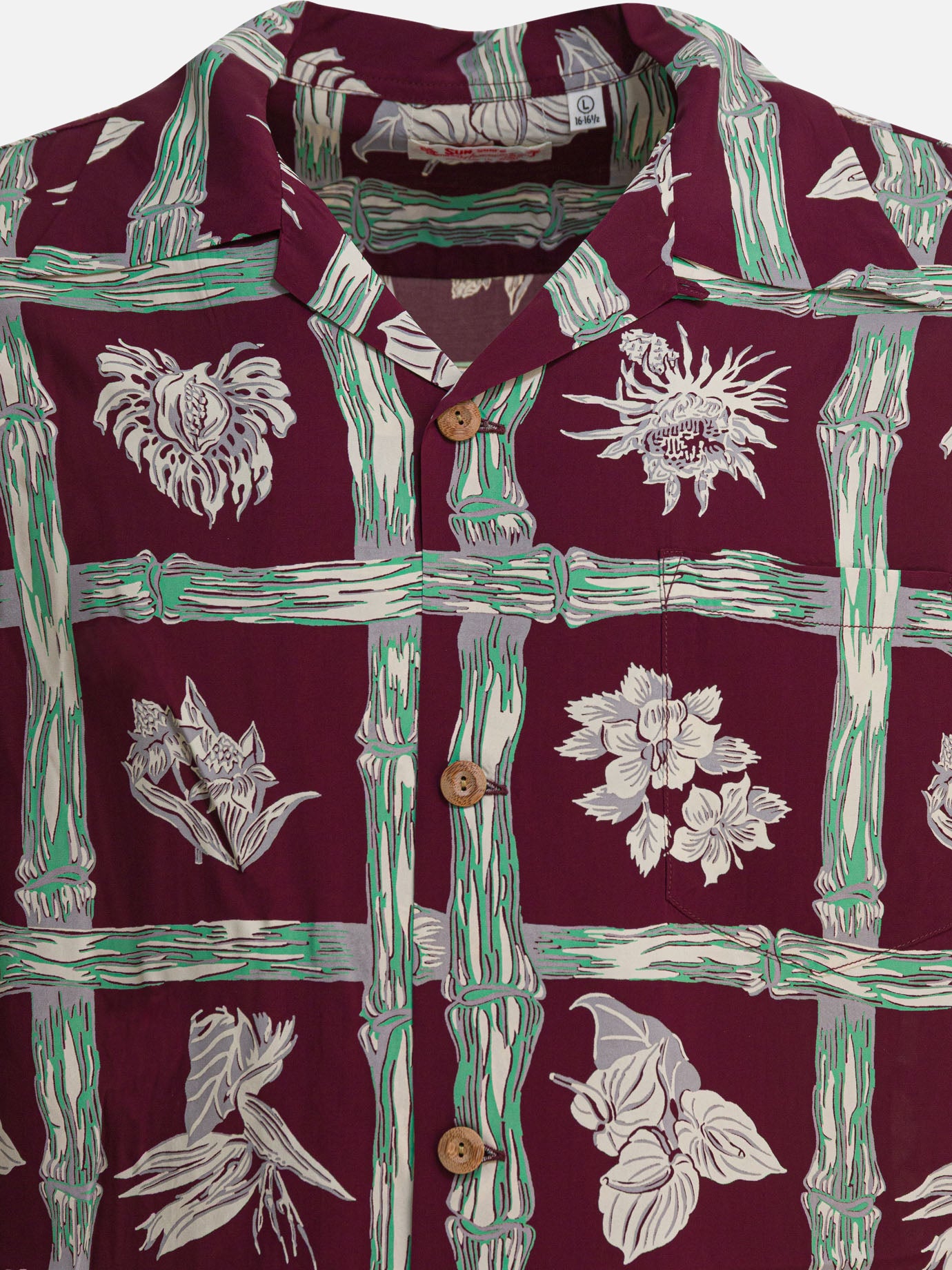 Sun Surf Camicia &quot;Island Plants&quot; 22131635_M Bordeaux thumbnail_3