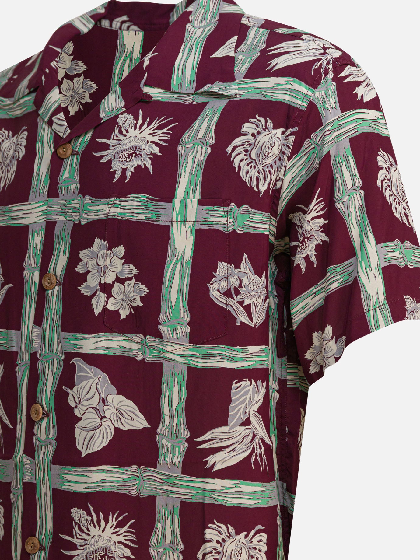Sun Surf Camicia &quot;Island Plants&quot; 22131635_M Bordeaux thumbnail_4