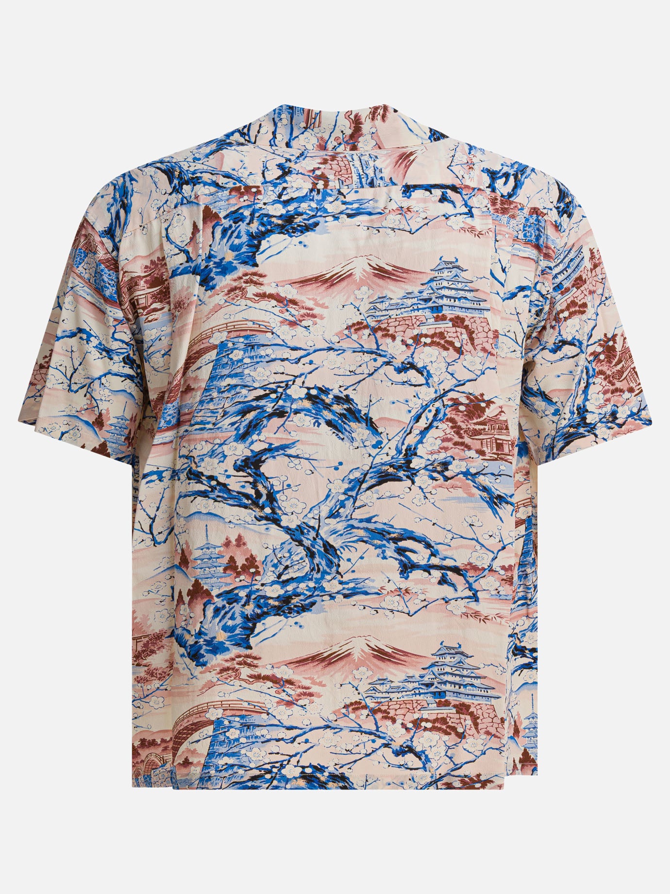 Sun Surf "Scenery of Japan" shirt Light blue
