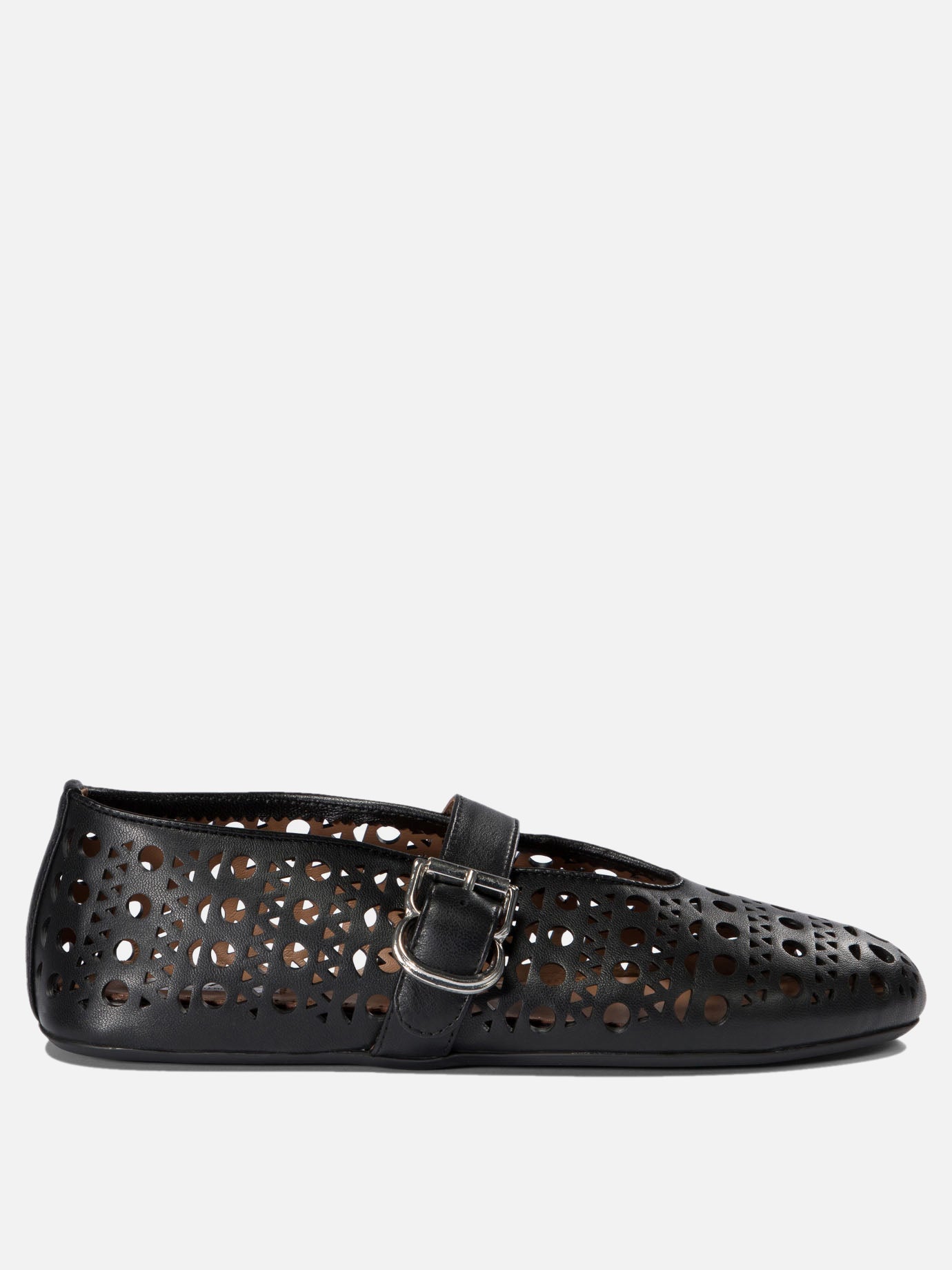 Mary Jane ballet flats 100% lamb leather - 100% rubber  Black - Alaïa Women | PDP | VIETTI Online Store | thumbnail