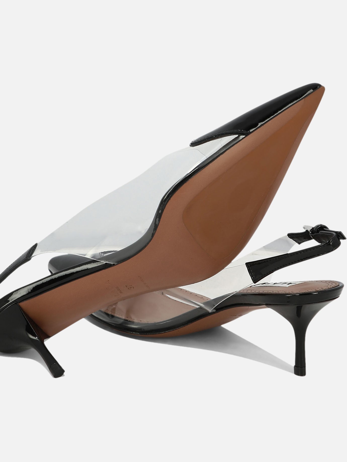Slingback 50% patent calfskin 50% polyurethane - 95% leather 5% rubber  Nero - Alaïa Donna | PDP | VIETTI Online Store | Zoom-Modal_5
