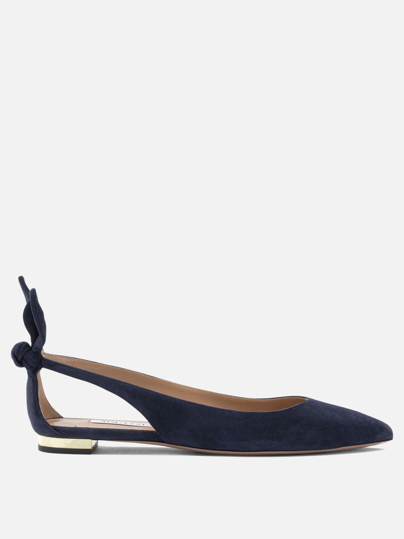 Classic ballet flats 100% kid leather - 100% calf leather  Blue - Aquazzura Women | PDP | VIETTI Online Store | thumbnail