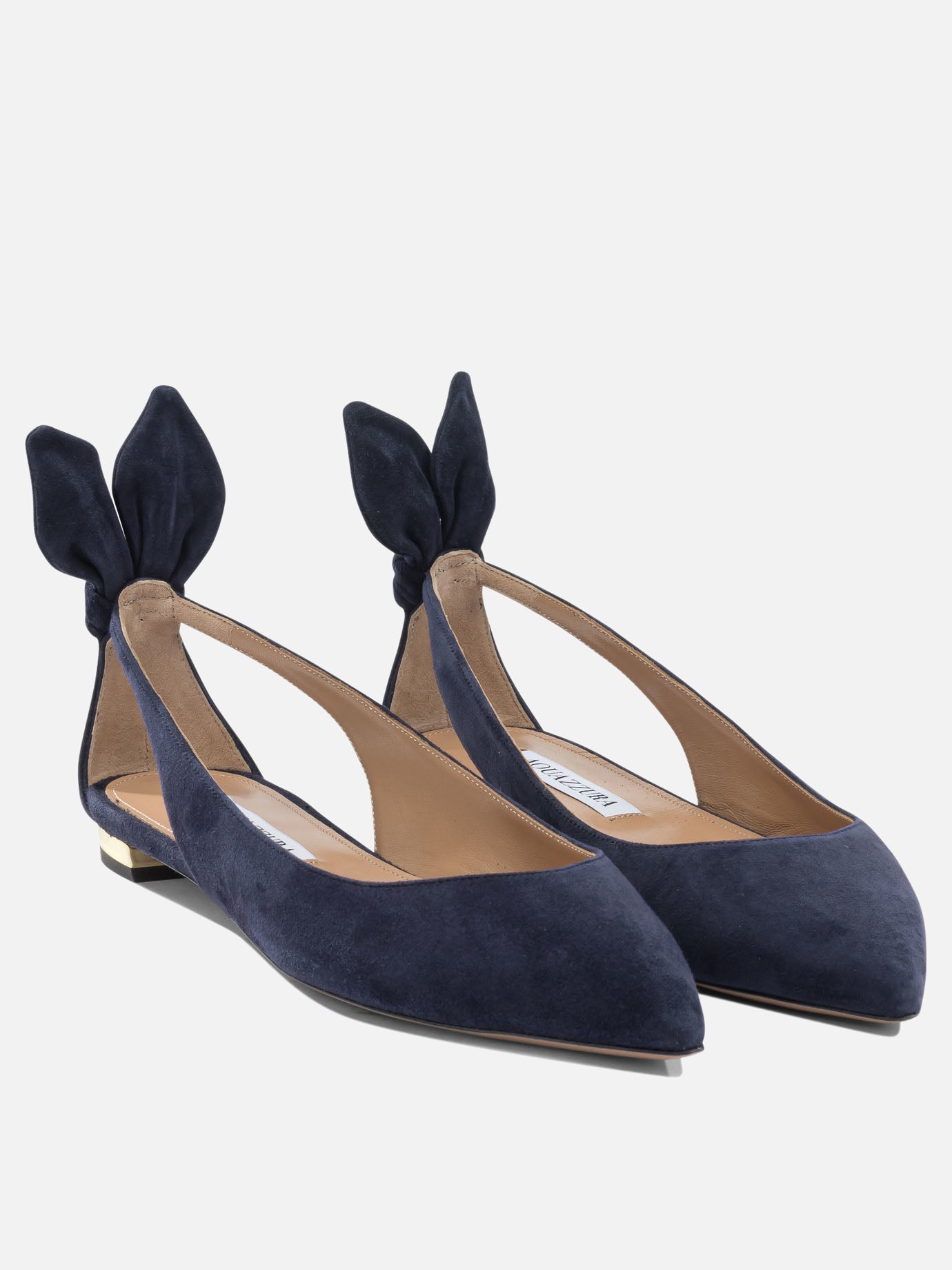 Classic ballet flats 100% kid leather - 100% calf leather  Blue - Aquazzura Women | PDP | VIETTI Online Store | thumbnail_2