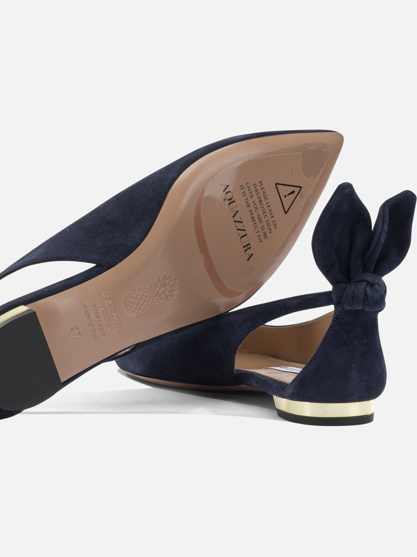 Classic ballet flats 100% kid leather - 100% calf leather  Blue - Aquazzura Women | PDP | VIETTI Online Store | Zoom-Modal_5
