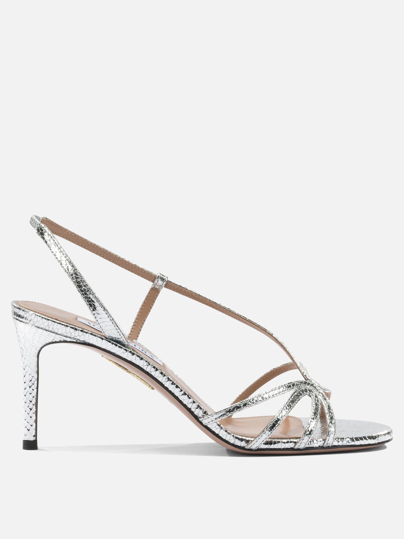 Heeled sandals 100% goat leather - 100% calf leather  Silver - Aquazzura Women | PDP | VIETTI Online Store | Zoom-Modal

