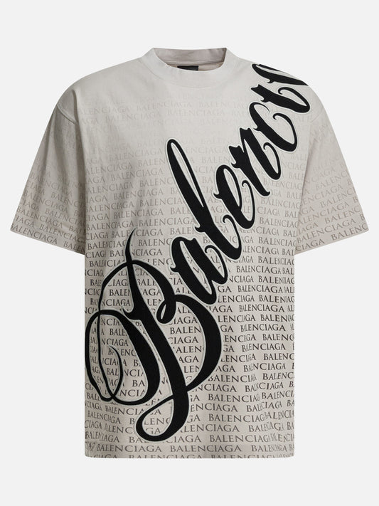 T-shirt girocollo Graphics  Bianco - Balenciaga Uomo | PLP | VIETTI Online Store 
