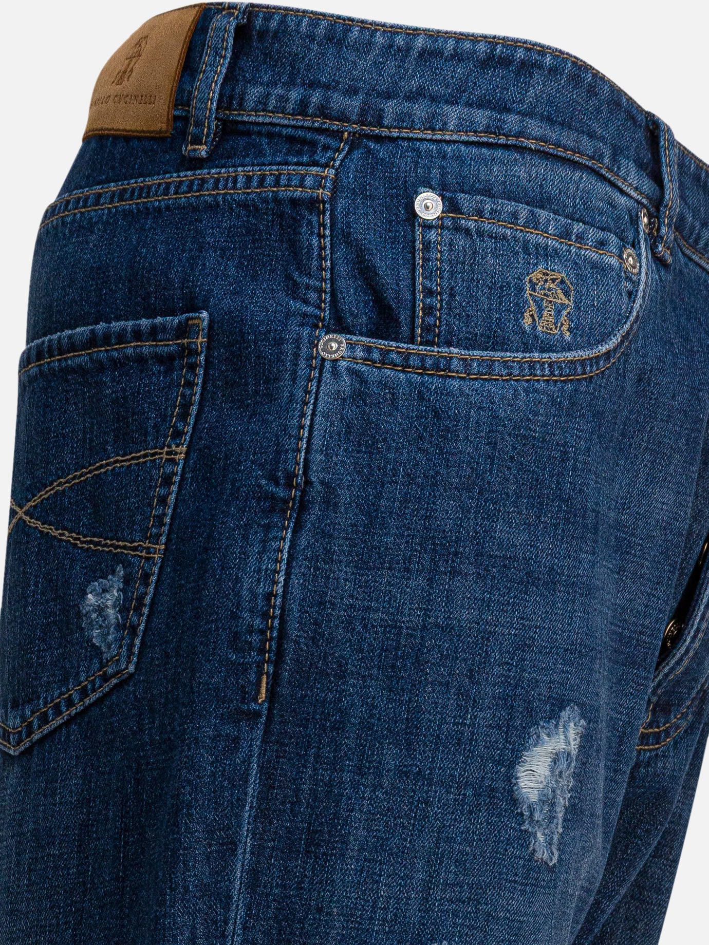 Jeans a gamba dritta Denim  Blu - Brunello Cucinelli Uomo | PDP | VIETTI Online Store | thumbnail_4