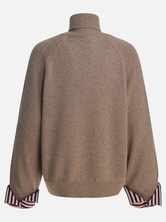 Turtleneck sweaters Solid colour  Brown - Brunello Cucinelli Women | PDP | VIETTI Online Store | 2
