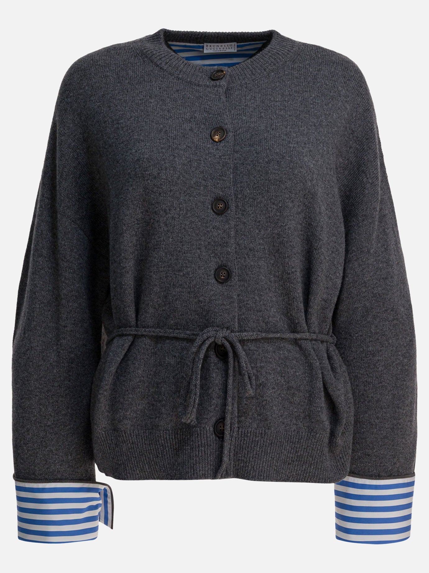 Cardigan Solid colour  Blu - Brunello Cucinelli Donna | PDP | VIETTI Online Store | Zoom-Modal

