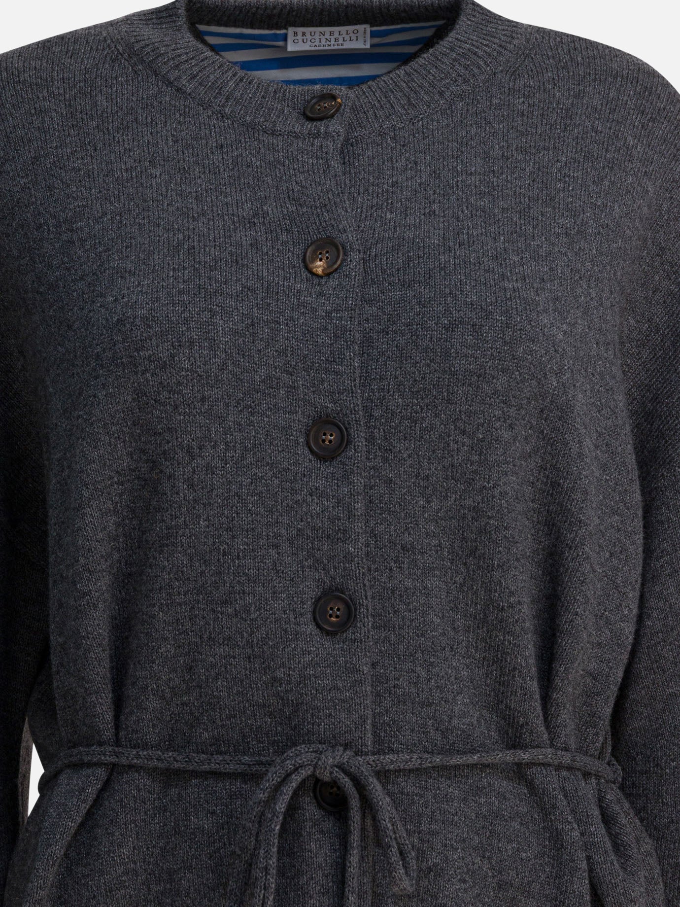 Cardigan Solid colour  Blu - Brunello Cucinelli Donna | PDP | VIETTI Online Store | thumbnail_3
