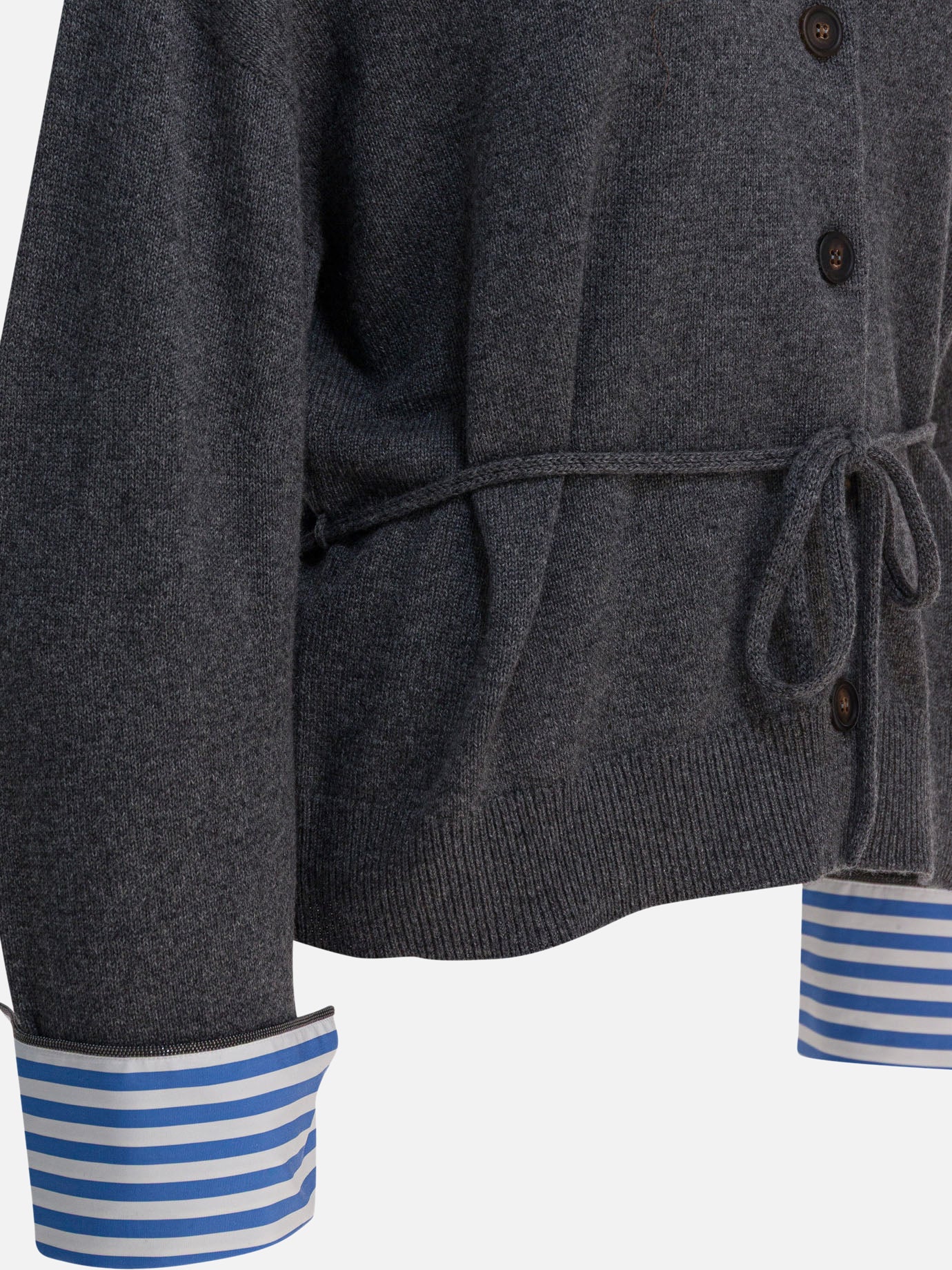 Cardigan Solid colour  Blu - Brunello Cucinelli Donna | PDP | VIETTI Online Store | Zoom-Modal_4
