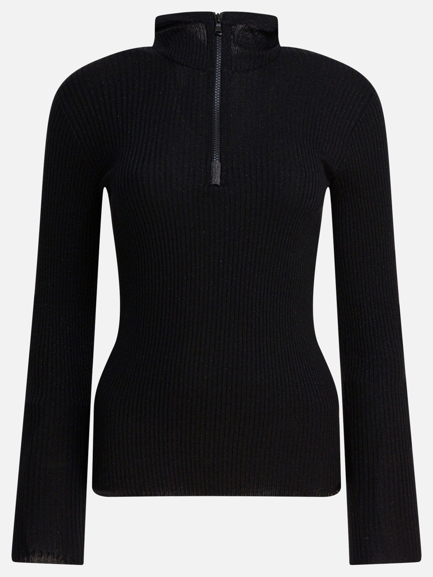 Maglioni con cappuccio Solid colour  Nero - Brunello Cucinelli Donna | PDP | VIETTI Online Store | Zoom-Modal
