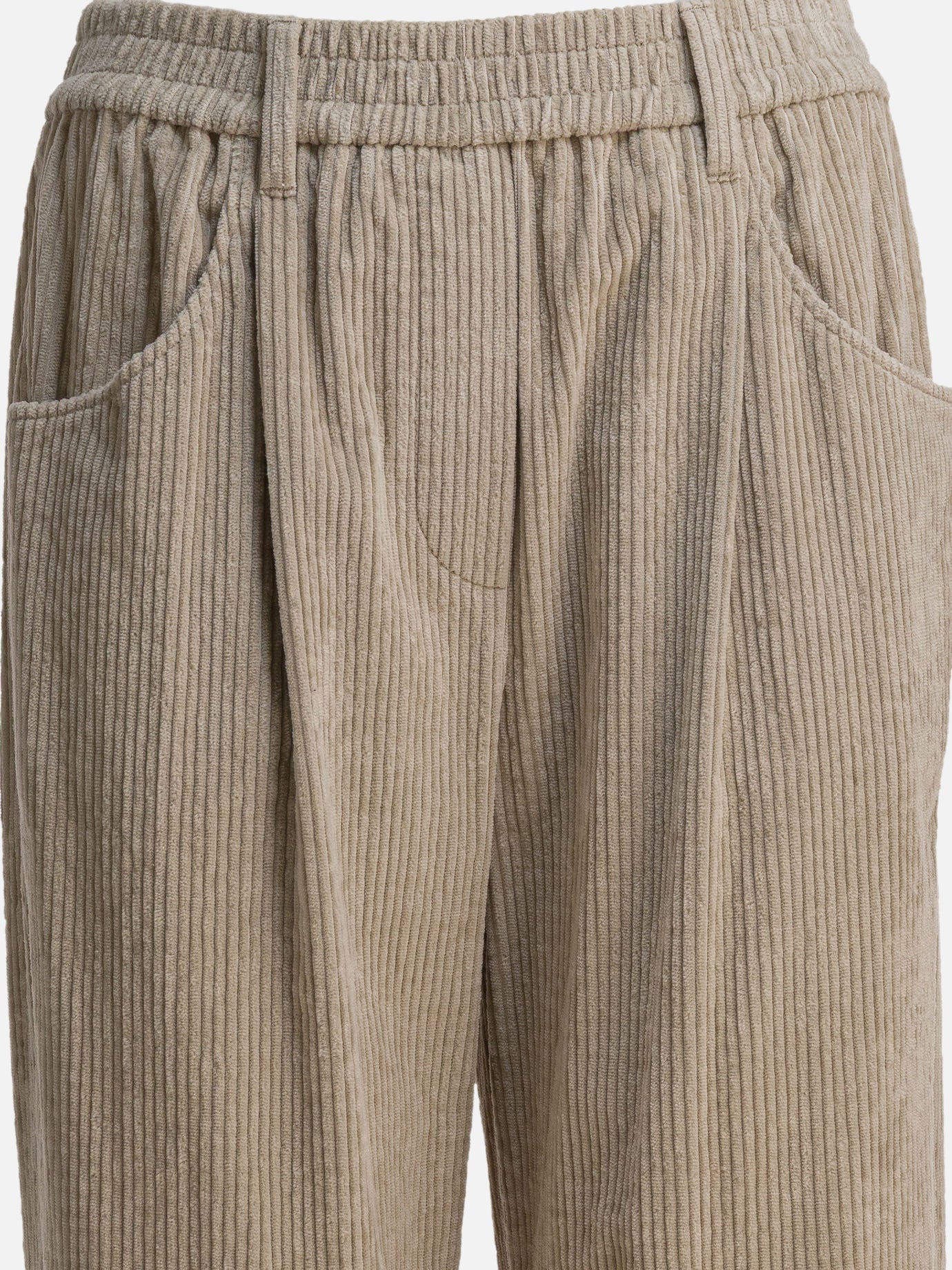 Leisure trousers Solid colour  Beige - Brunello Cucinelli Women | PDP | VIETTI Online Store | Zoom-Modal_3

