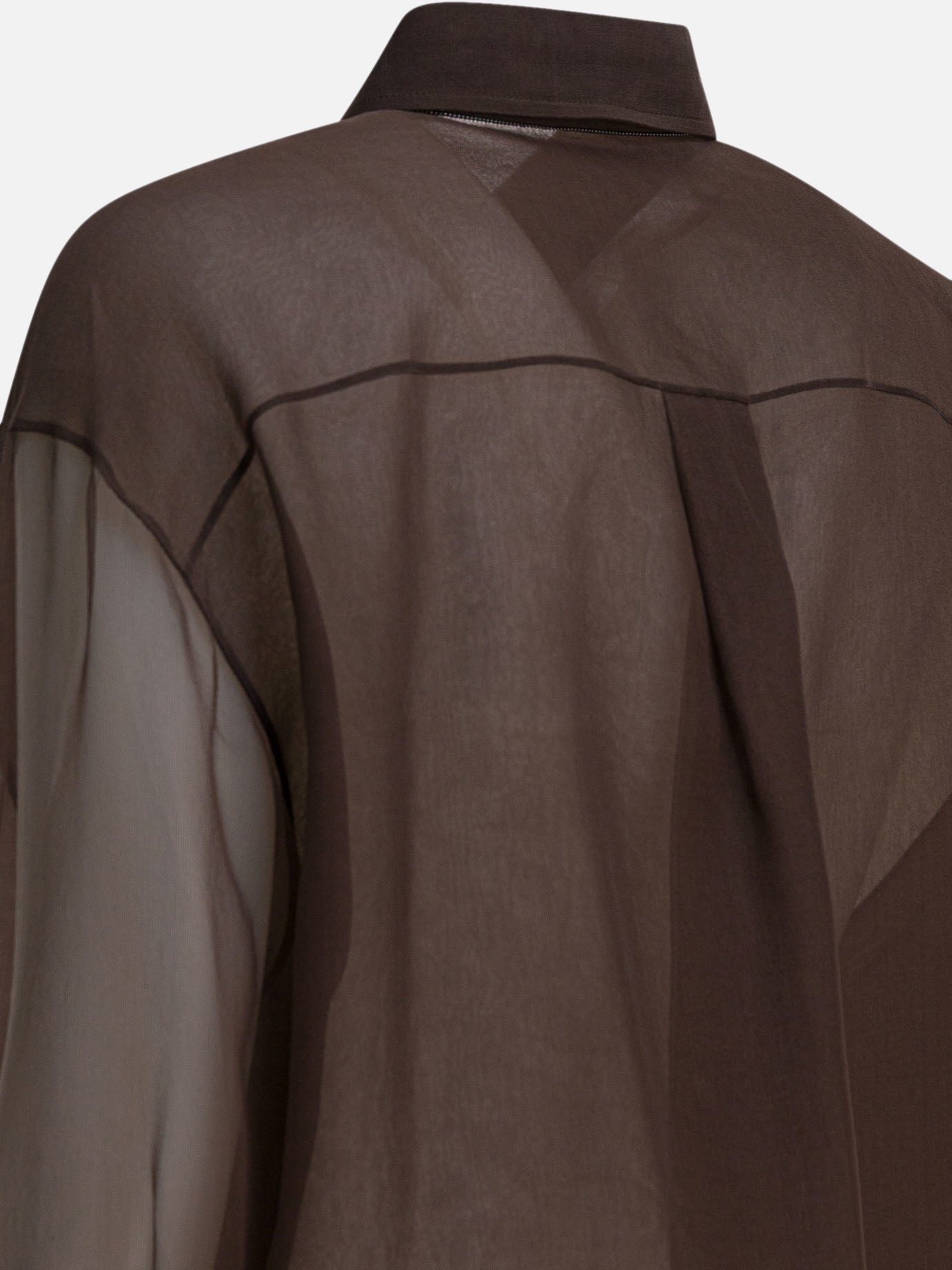 Camicie casual Solid colour  Marrone - Brunello Cucinelli Donna | PDP | VIETTI Online Store | Zoom-Modal_4
