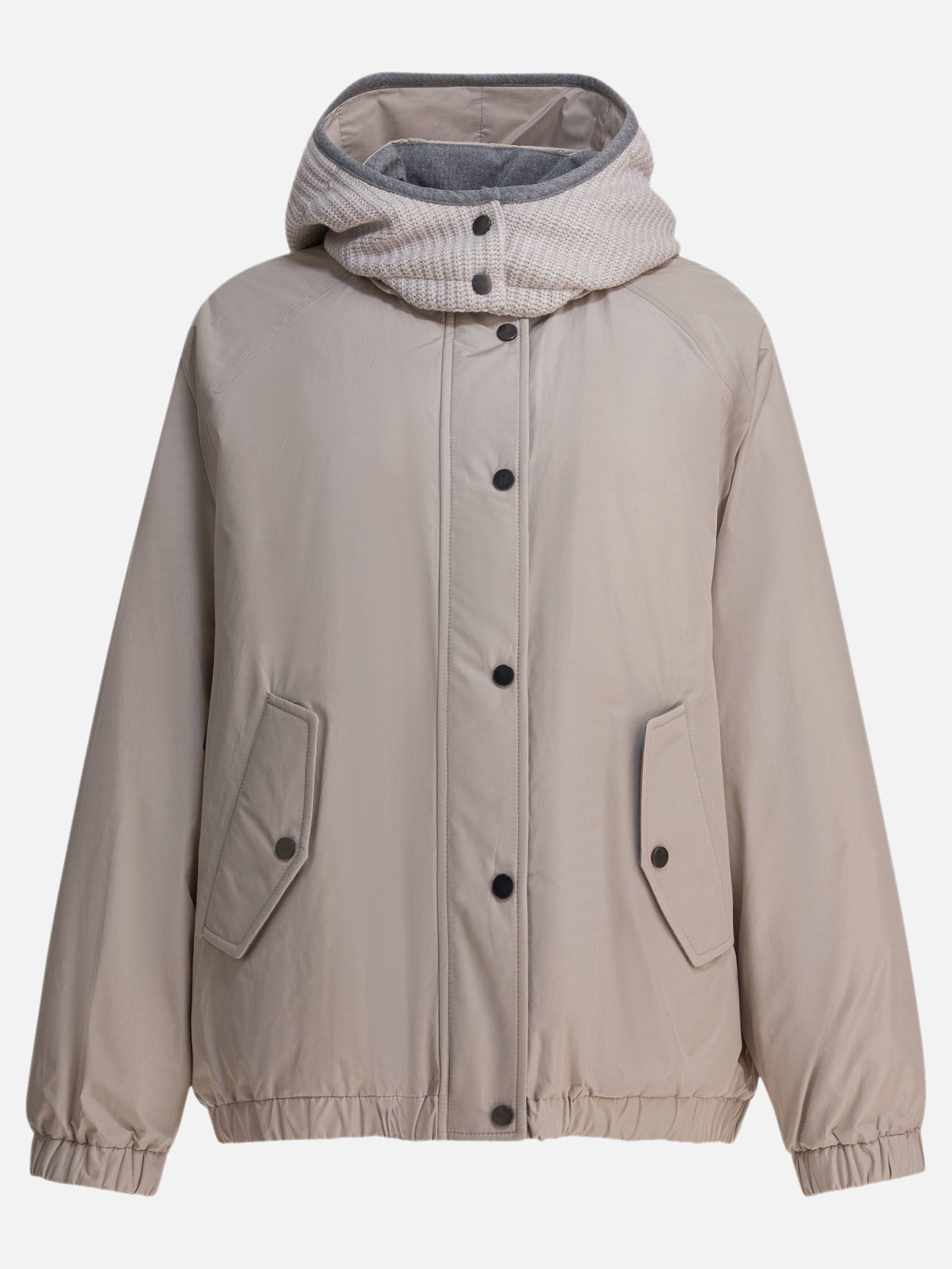 Down jackets Solid colour  Grey - Brunello Cucinelli Women | PDP | VIETTI Online Store | thumbnail