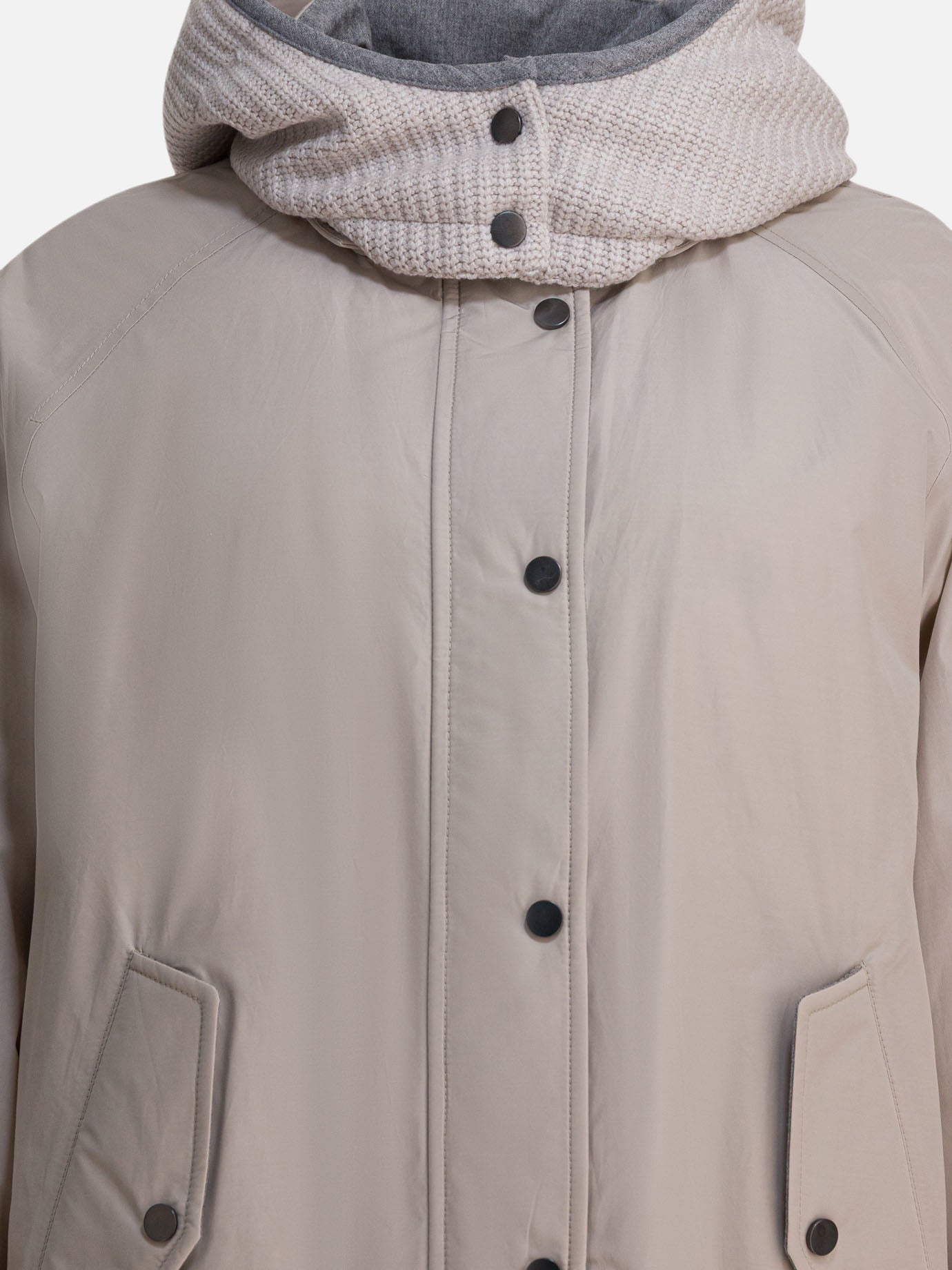 Down jackets Solid colour  Grey - Brunello Cucinelli Women | PDP | VIETTI Online Store | Zoom-Modal_3
