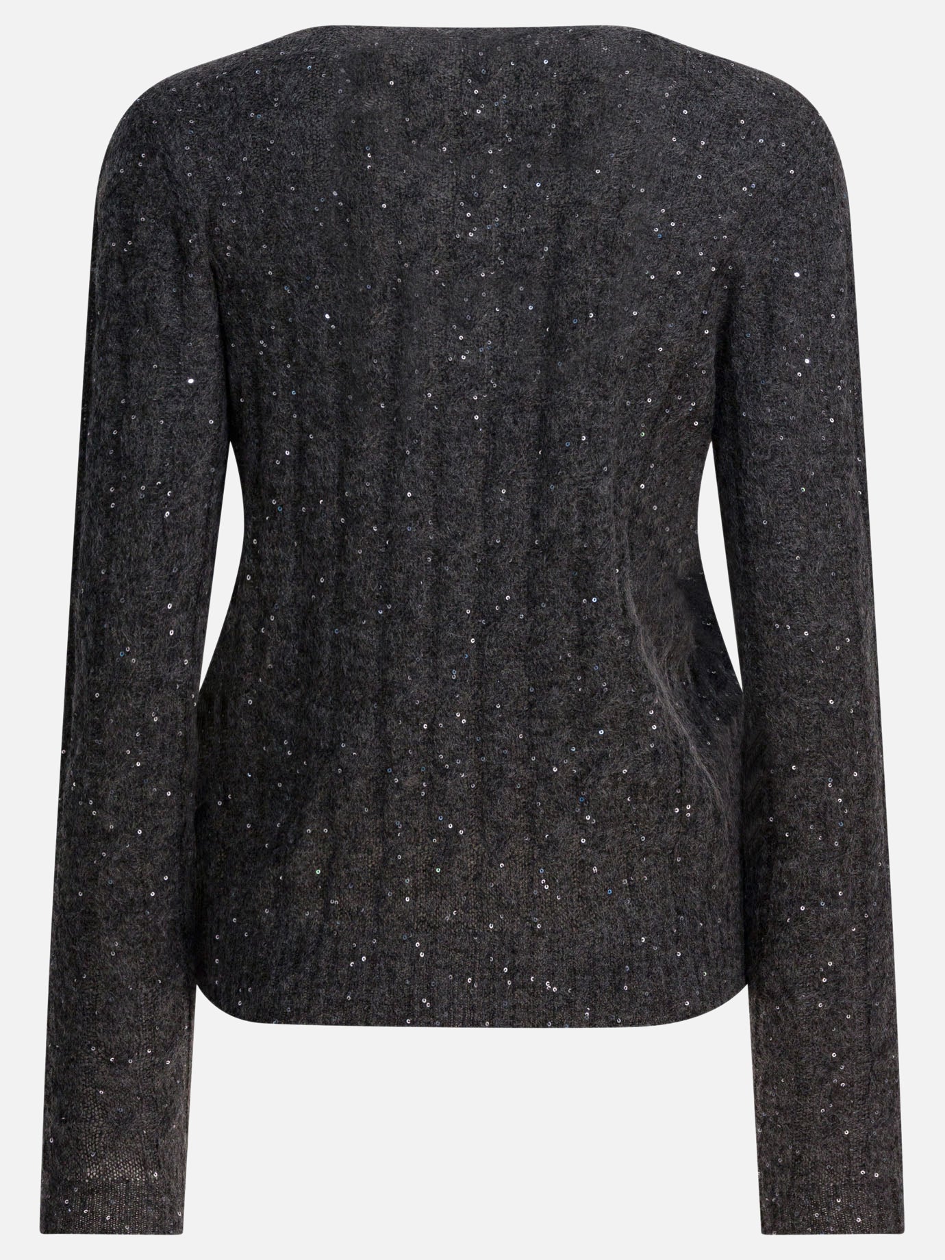 Maglioni scollo a V Textured knit  Blu - Brunello Cucinelli Donna | PDP | VIETTI Online Store | thumbnail_2