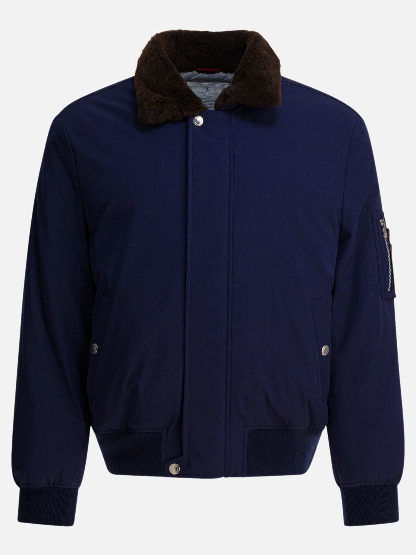 Piumini corti Solid colour  Blu - Brunello Cucinelli Uomo | PDP | VIETTI Online Store | thumbnail