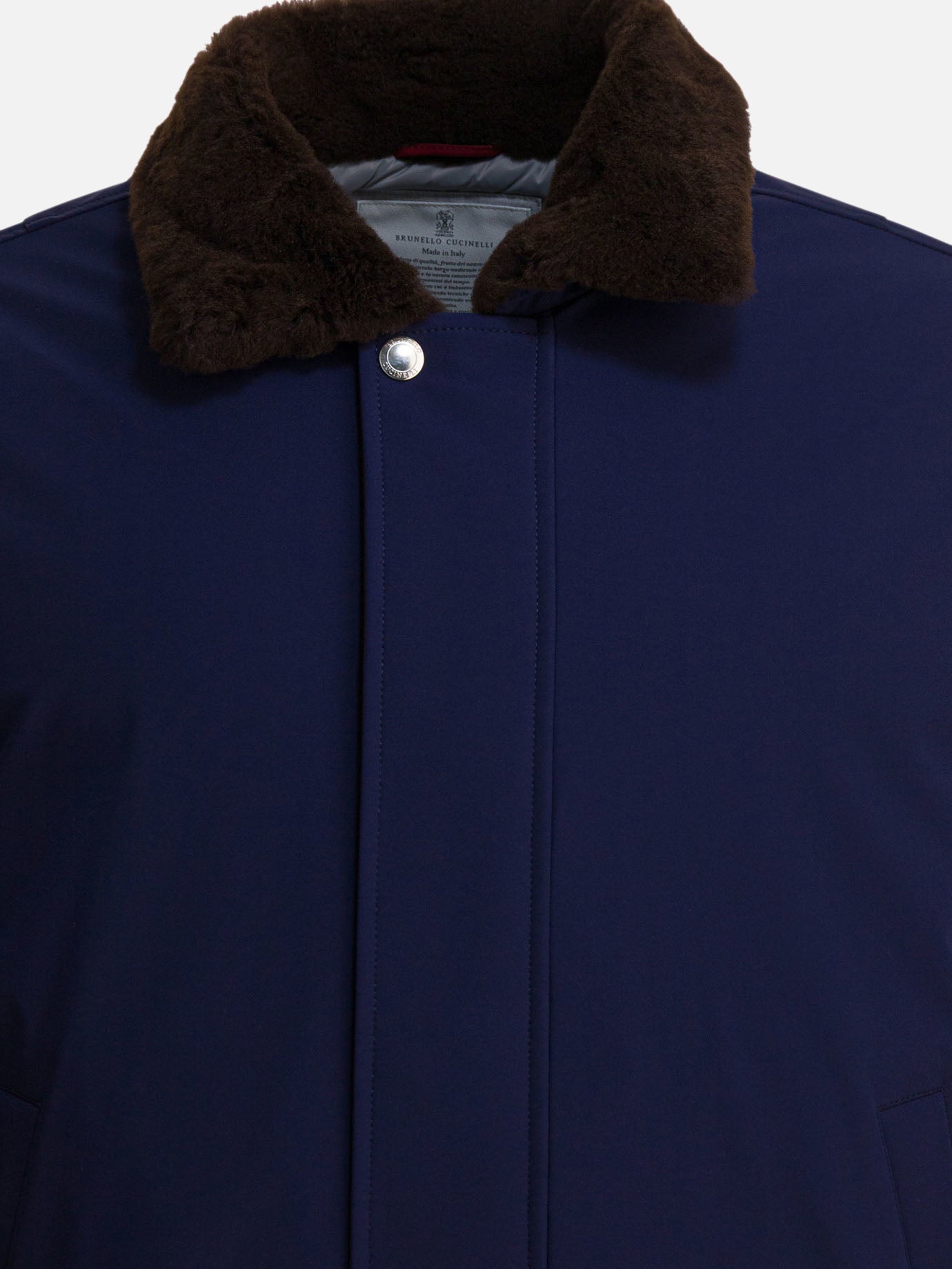 Piumini corti Solid colour  Blu - Brunello Cucinelli Uomo | PDP | VIETTI Online Store | thumbnail_3