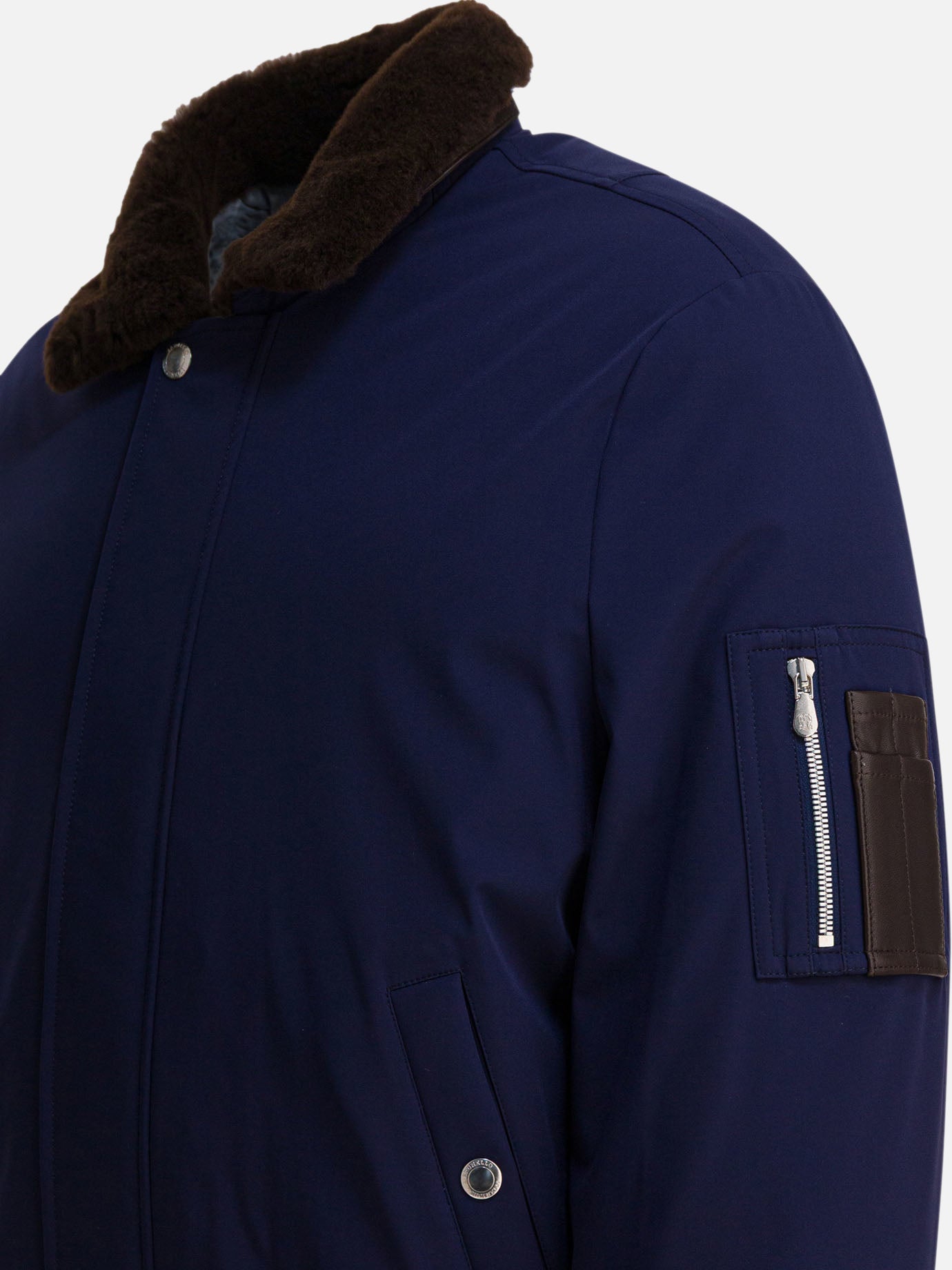 Piumini corti Solid colour  Blu - Brunello Cucinelli Uomo | PDP | VIETTI Online Store | thumbnail_4